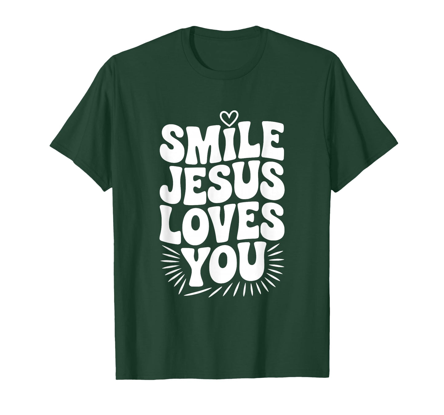 Smile Jesus Loves You Christian Faith Inspirational T-Shirt