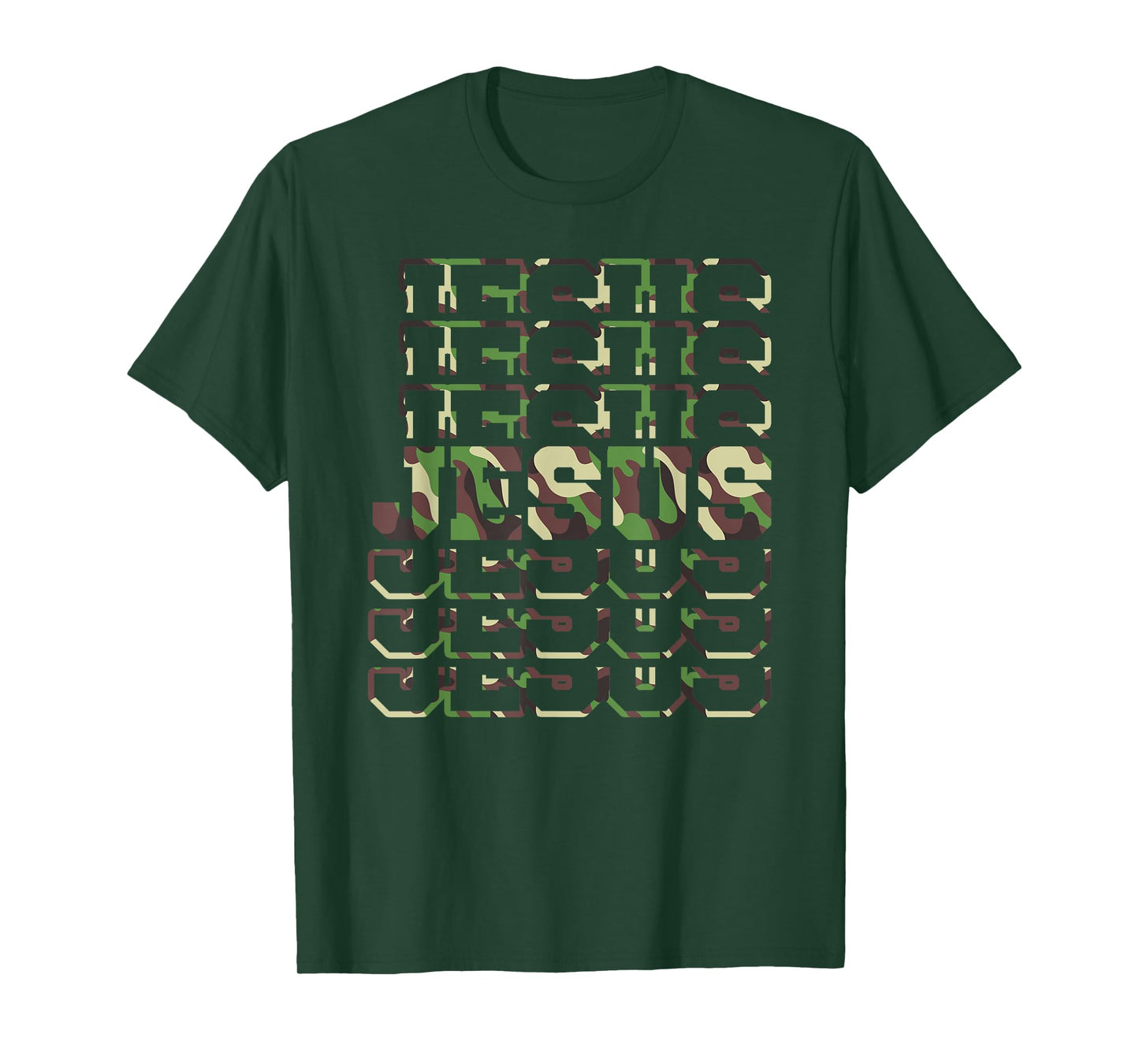 Jesus Camo Design, Camo Scripture Jesus Faith T-Shirt