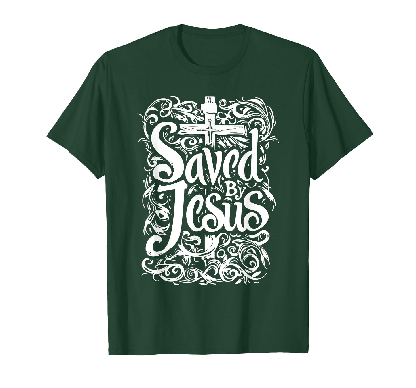Bible Verse | Saved By Jesus Christ | Tattoo Style T-Shirt