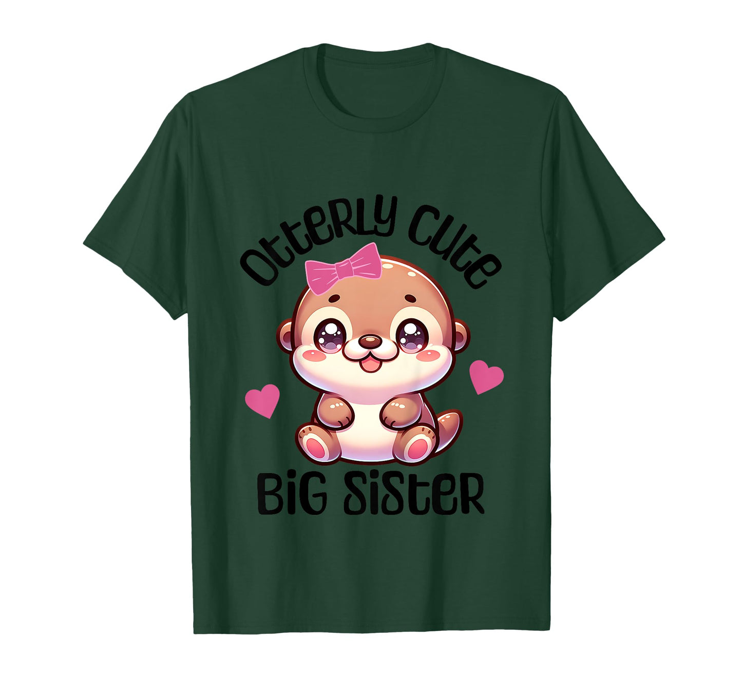 Big Sister Announcement Girl Otter T-Shirt