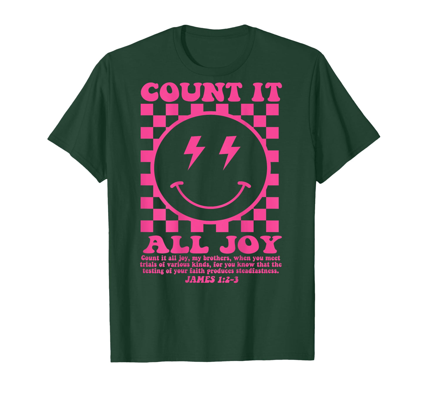 Count It All Joy Bible Verse Jesus Christian Women (On Back) T-Shirt
