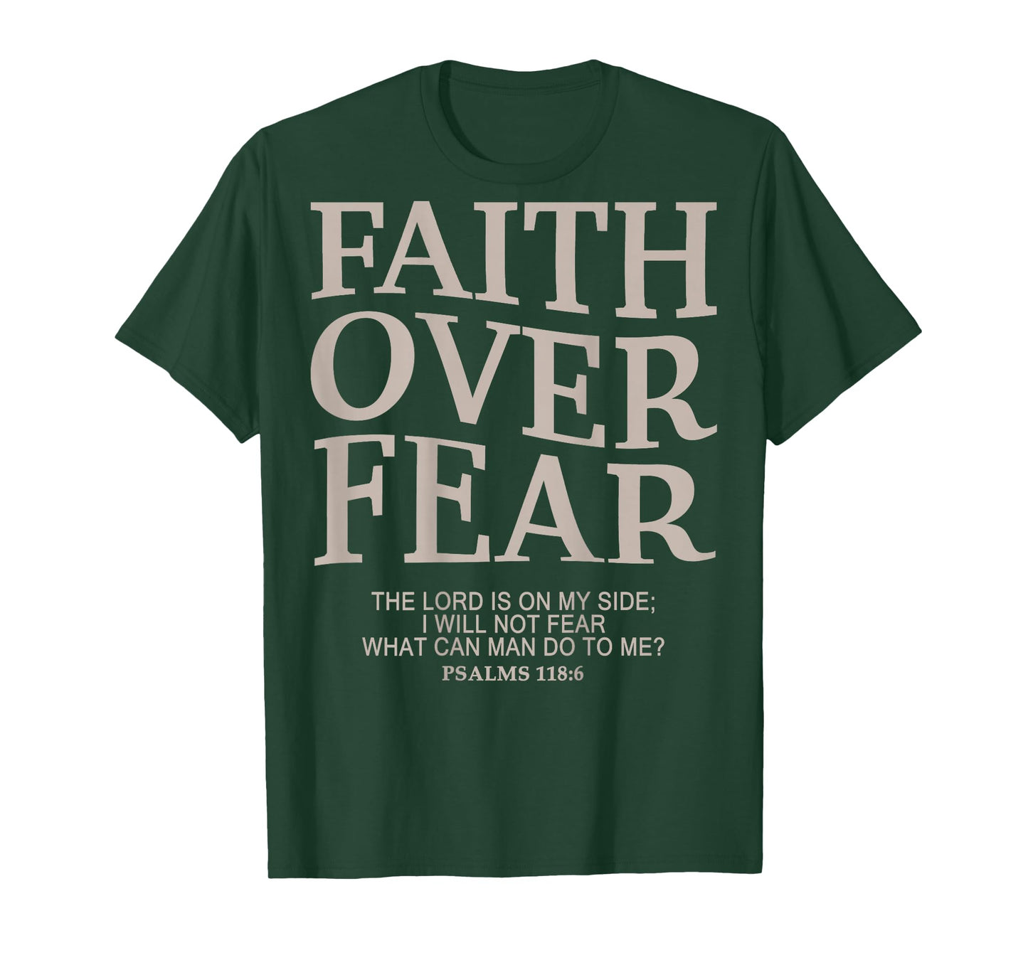 Girl Teen Faith Over Fear Christian Bible Verse Cute Jesus T-Shirt
