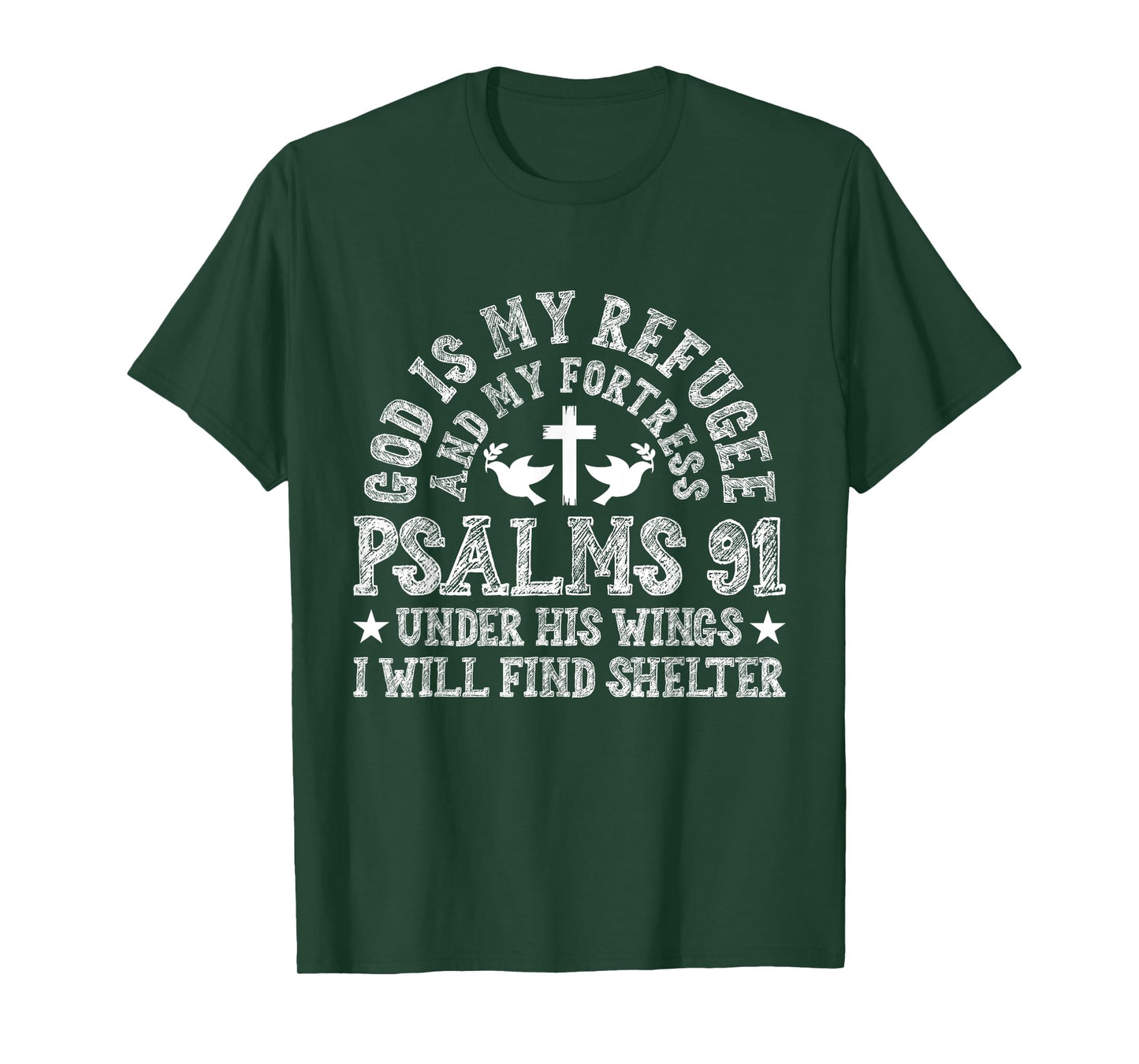Psalms 91 Scripture Bible Verse Religious Catholic Christian T-Shirt