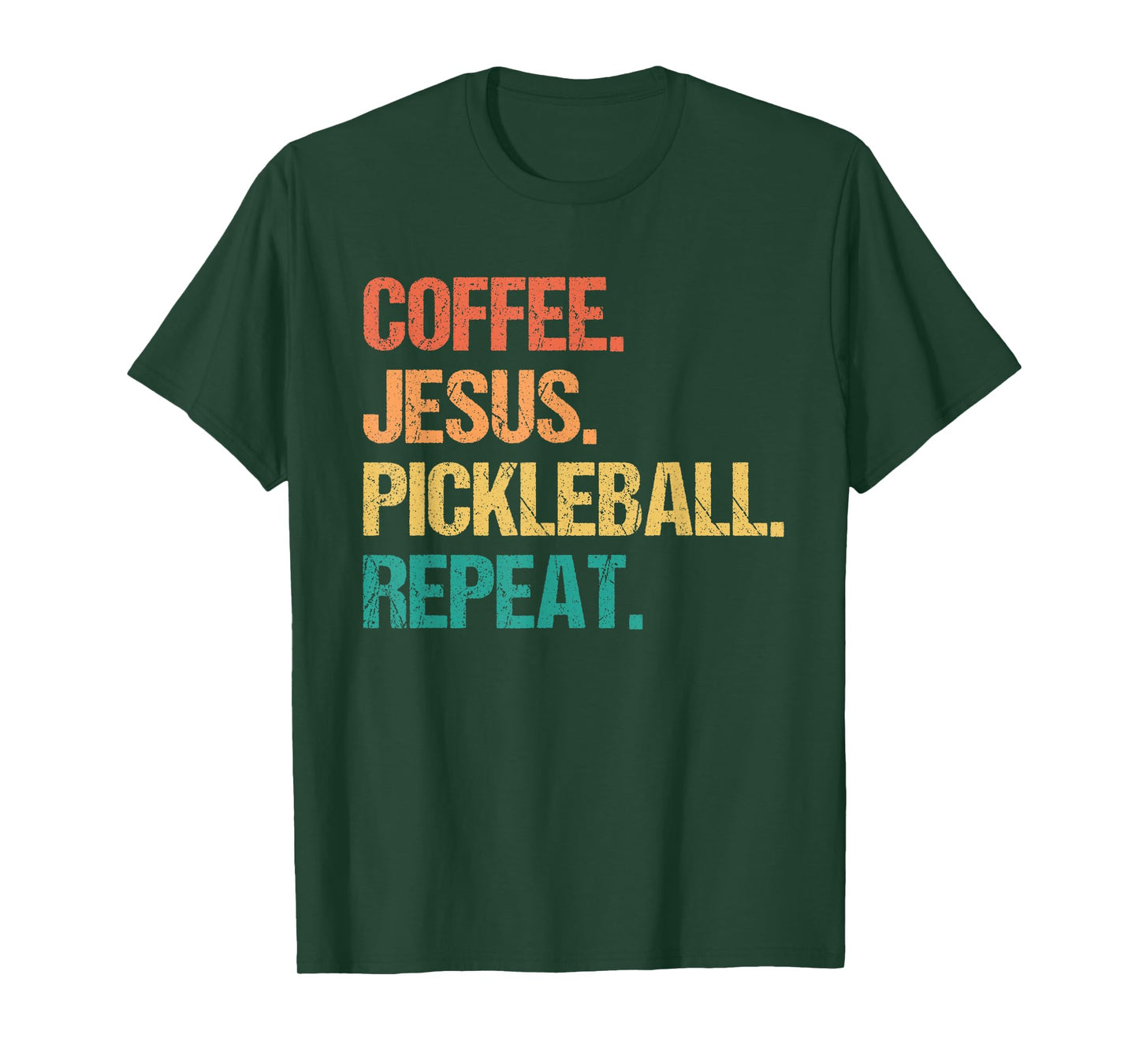 Coffee Jesus Pickleball Repeat Church Funny Pickle Ball T-Shirt