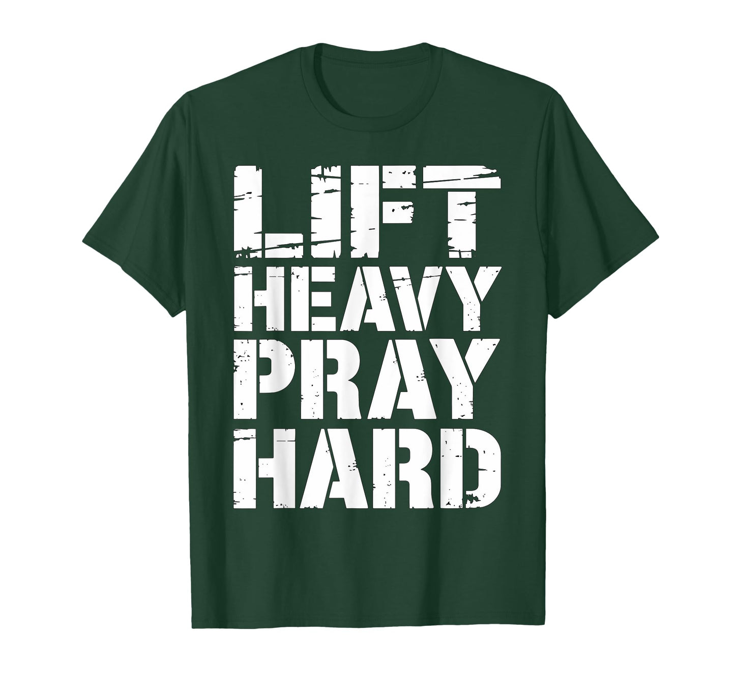 Lift Heavy Pray Hard Gym Christian Lifting Bodybuilder T-Shirt