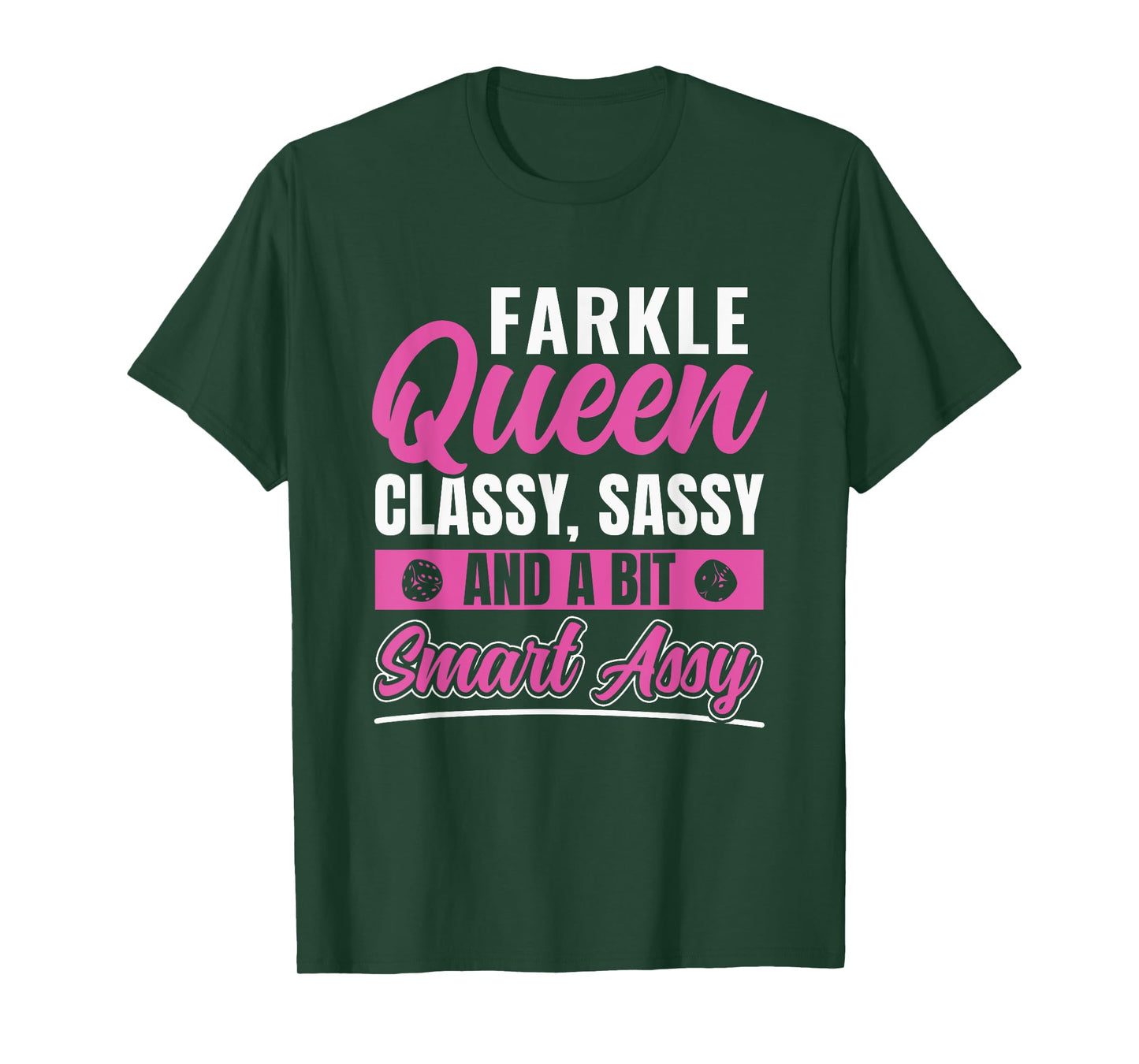 Farkle Game Funny Farkle Player Designs Women's Black Farkle Queen Farkle Dice Game T-Shirt