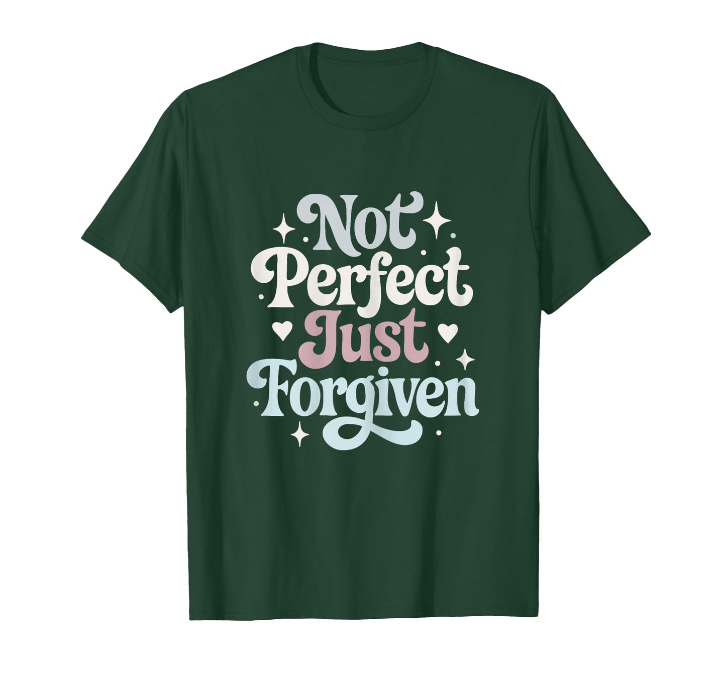 Not Perfect Just Forgiven Retro Christian Design T-Shirt