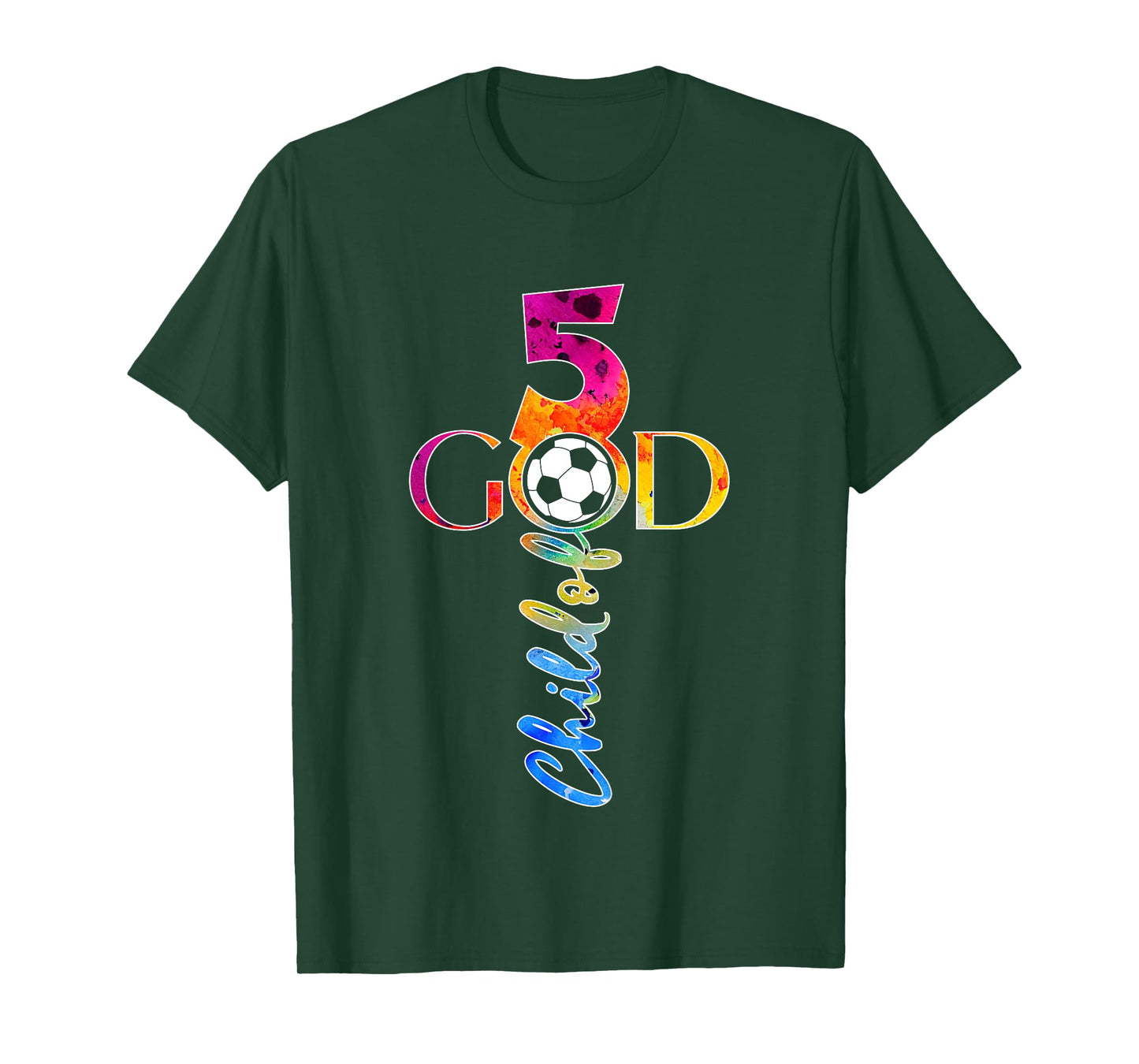 JESUS 5 YEARS CHILD OF GOD SOCCER 5TH BIRTHDAY T-Shirt