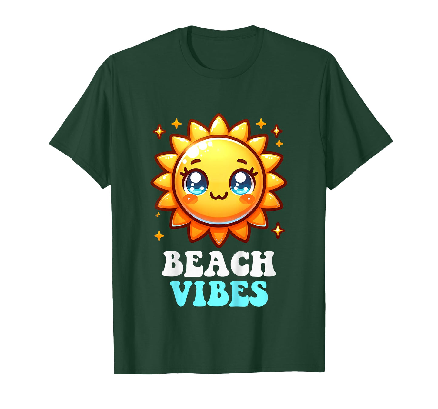 Beach Vibes Cute Kawaii Sun Sunshine Summer Toddler Girls T-Shirt