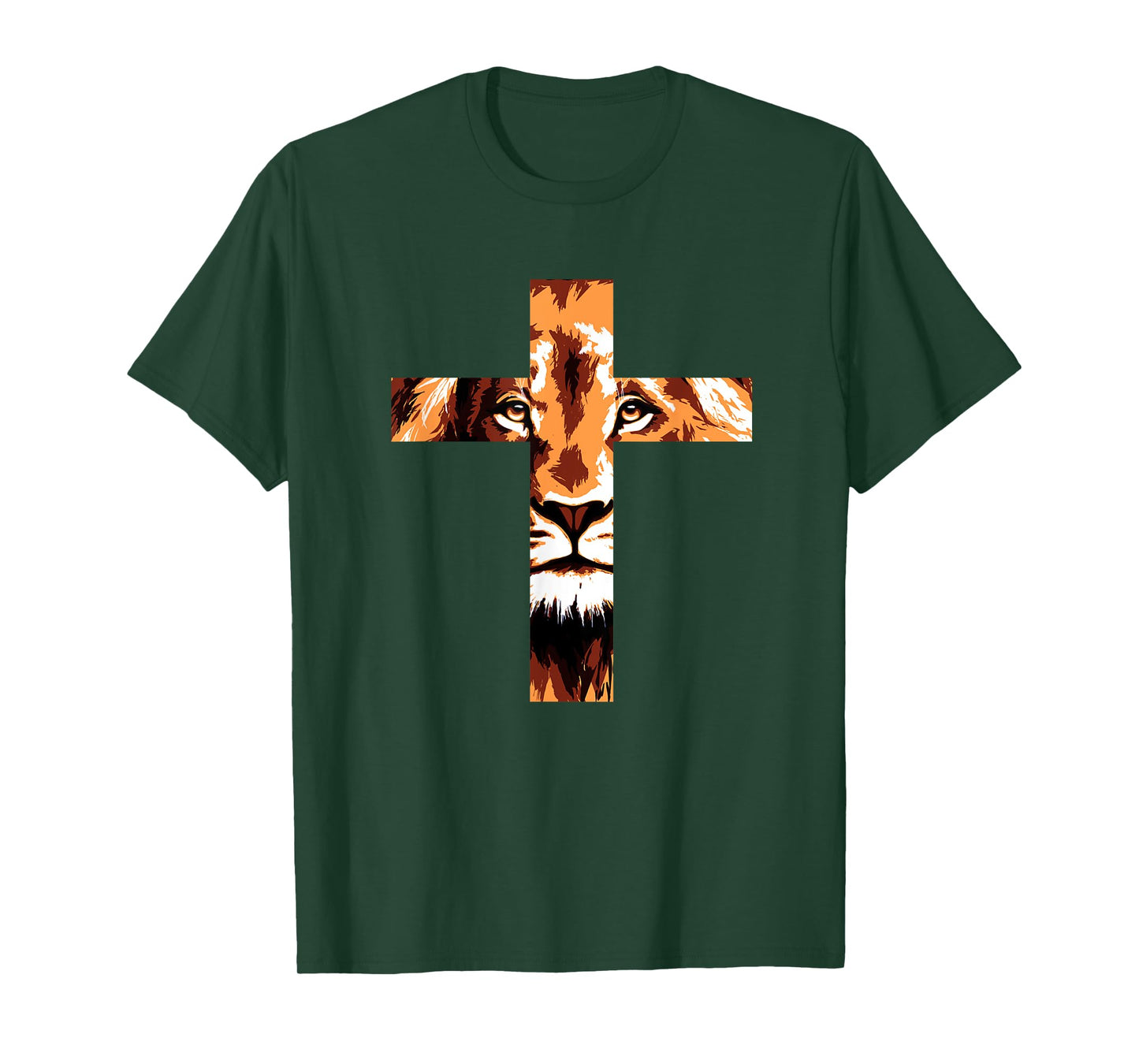 Chirstian Cross Lion Judah Jesus God Faith T-Shirt