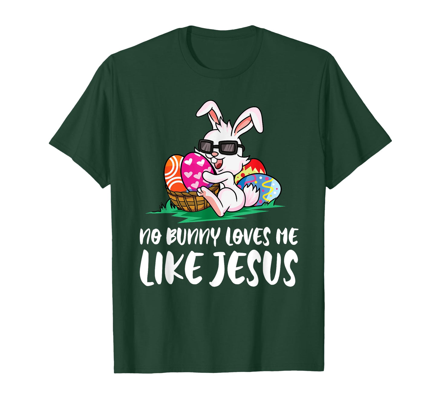 No Bunny Loves Me Like Jesus Easter Egg Bunny Cute T-Shirt