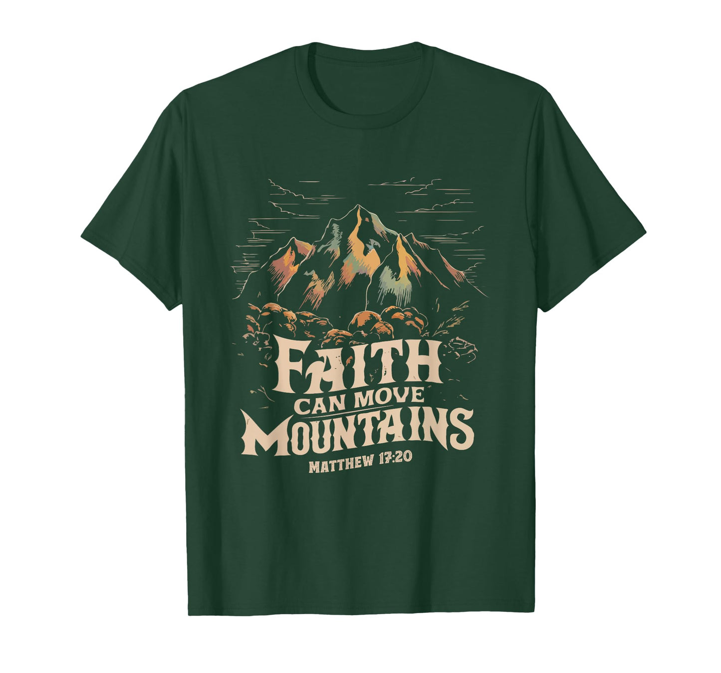 Faith Can Move Mountains Shirt Christian Men Women Kids T-Shirt