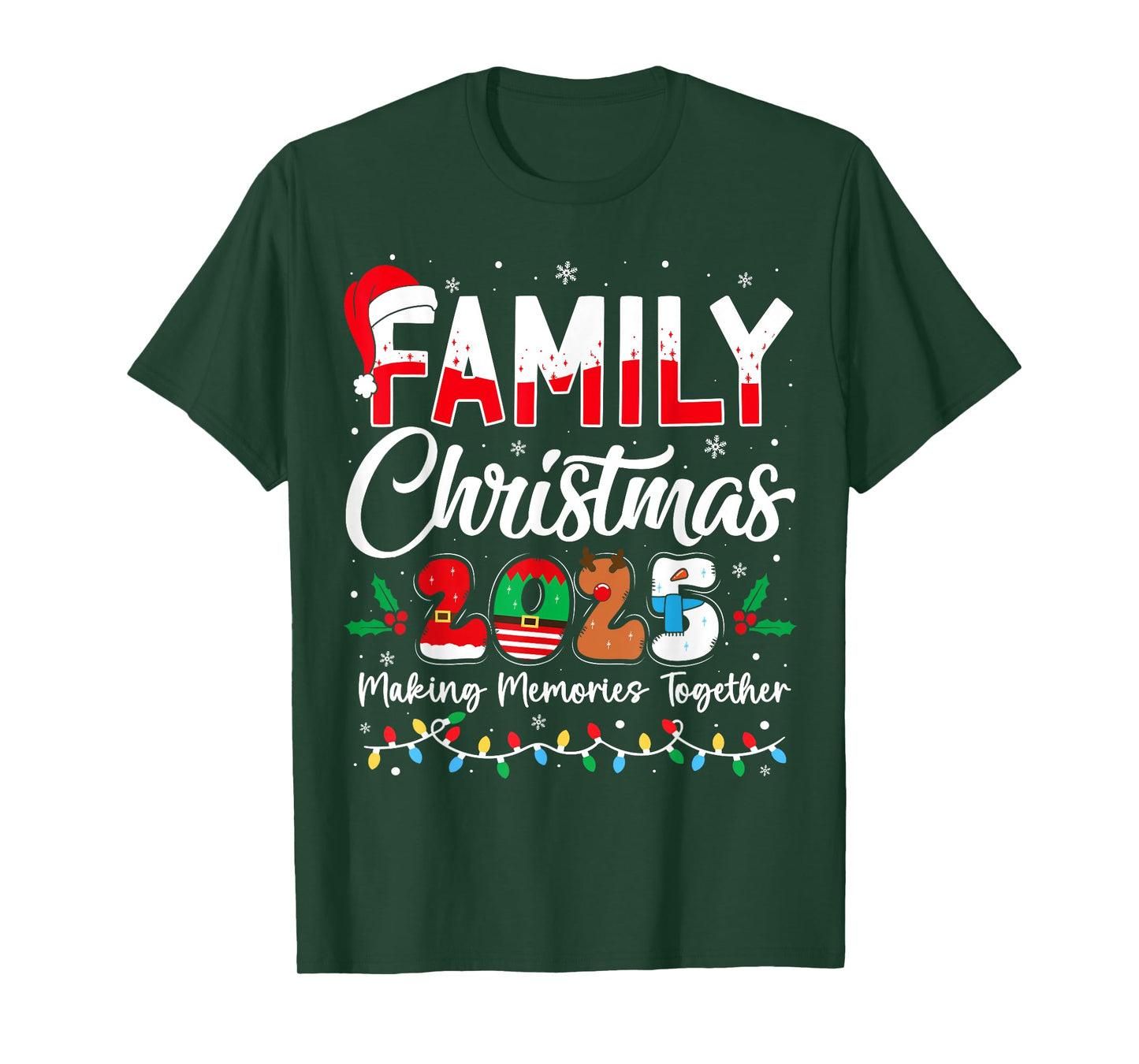Family Christmas 2025 Matching Outfit Xmas Squad Santa T-Shirt