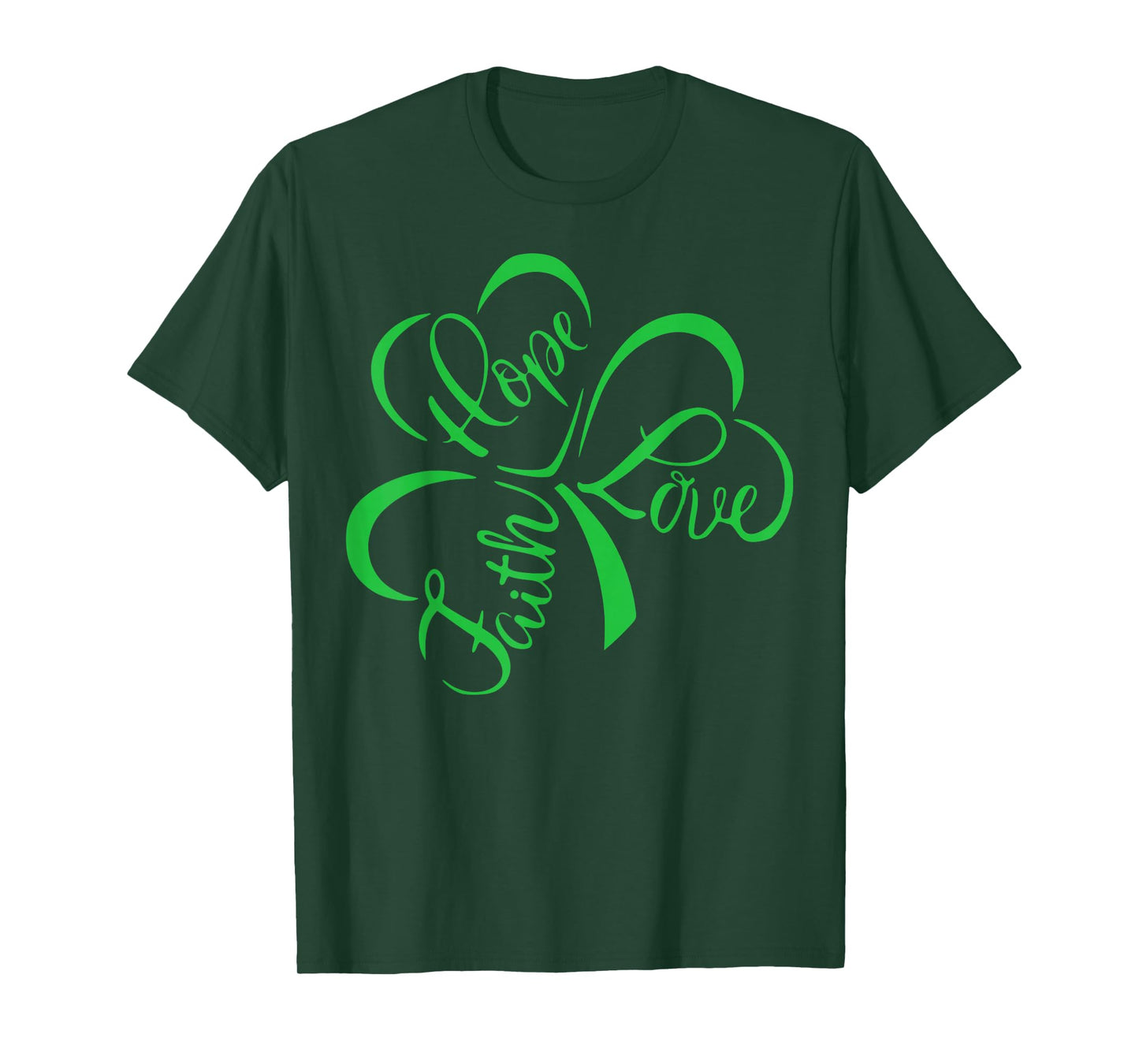 Faith Hope Love Christian Jesus Religious St Patrick's Day T-Shirt