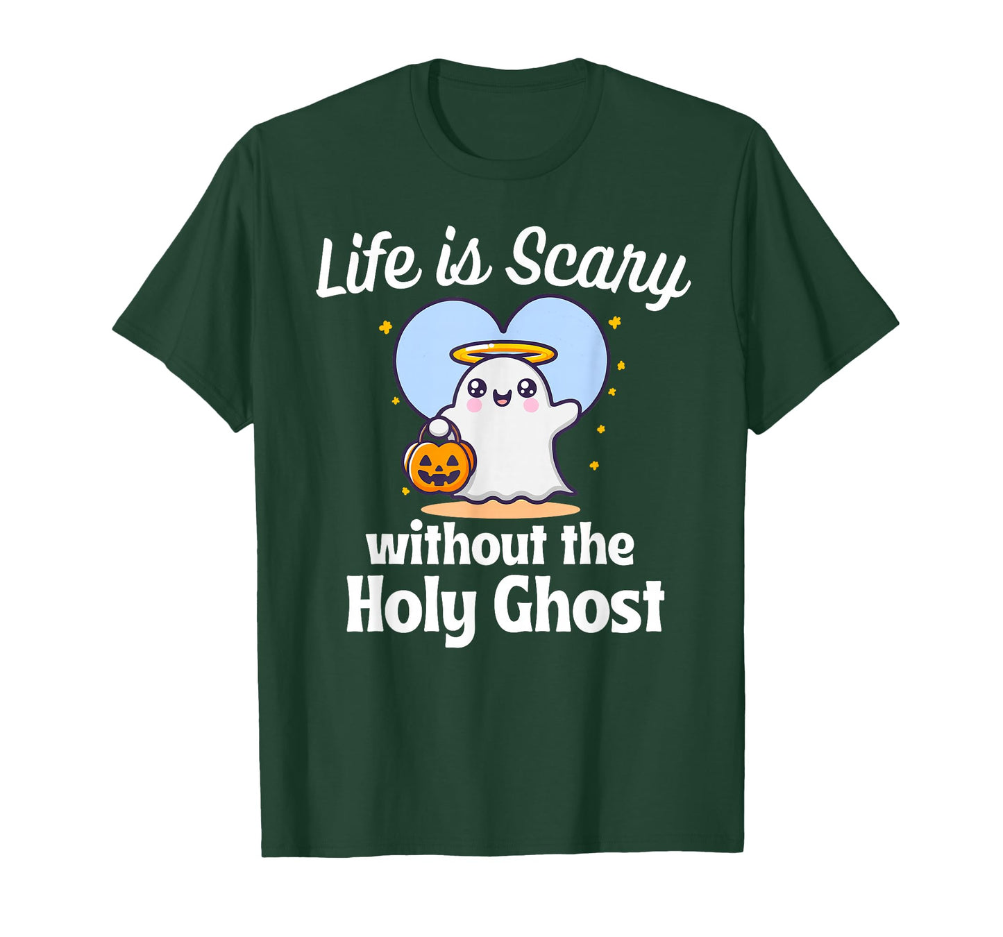 Funny Holy Ghost Halloween Costume Christian Faith Kids Mom T-Shirt