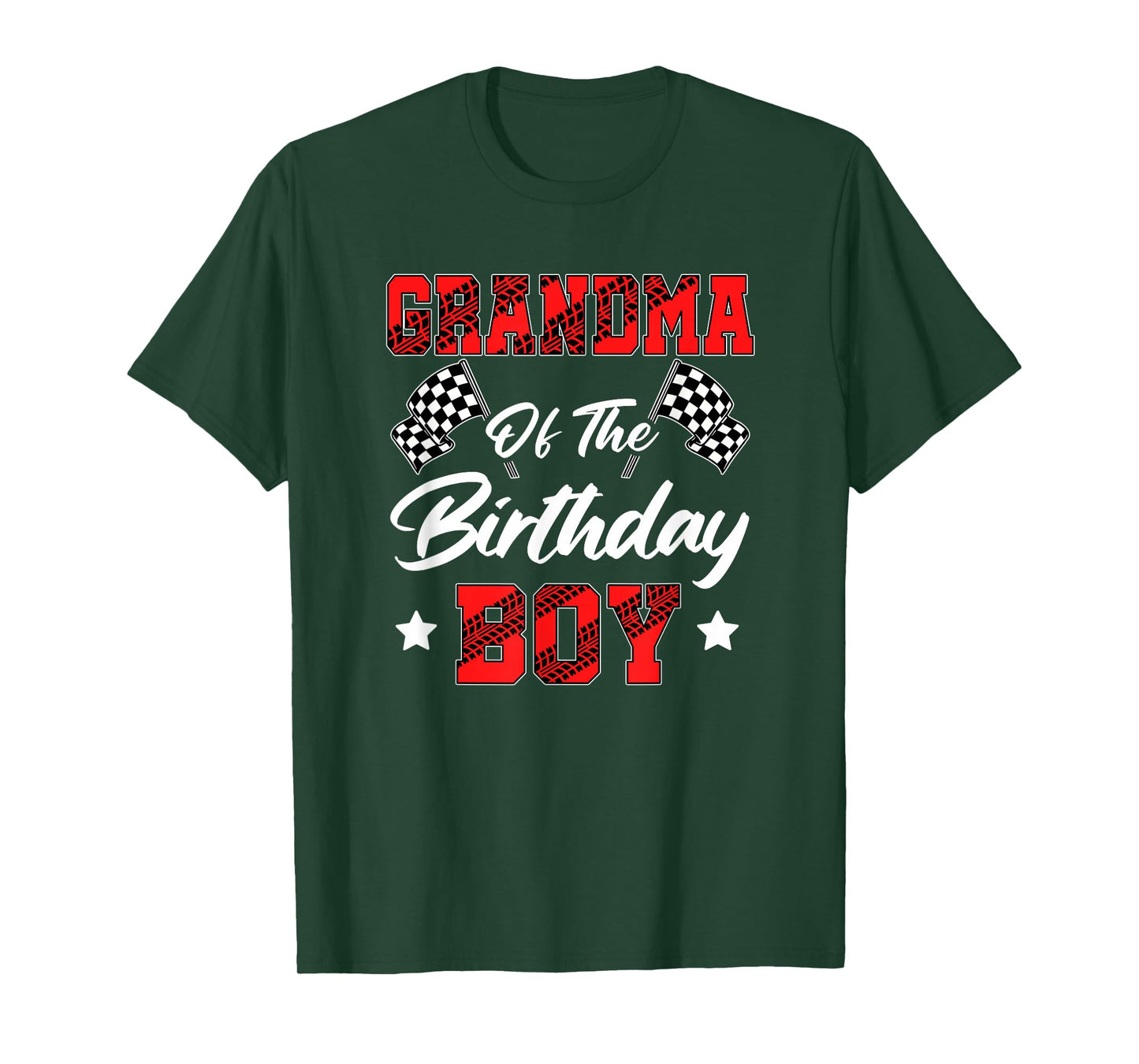 Race Car Grandma Of The Birthday Boy Racing Family Pit Crew T-Shirt