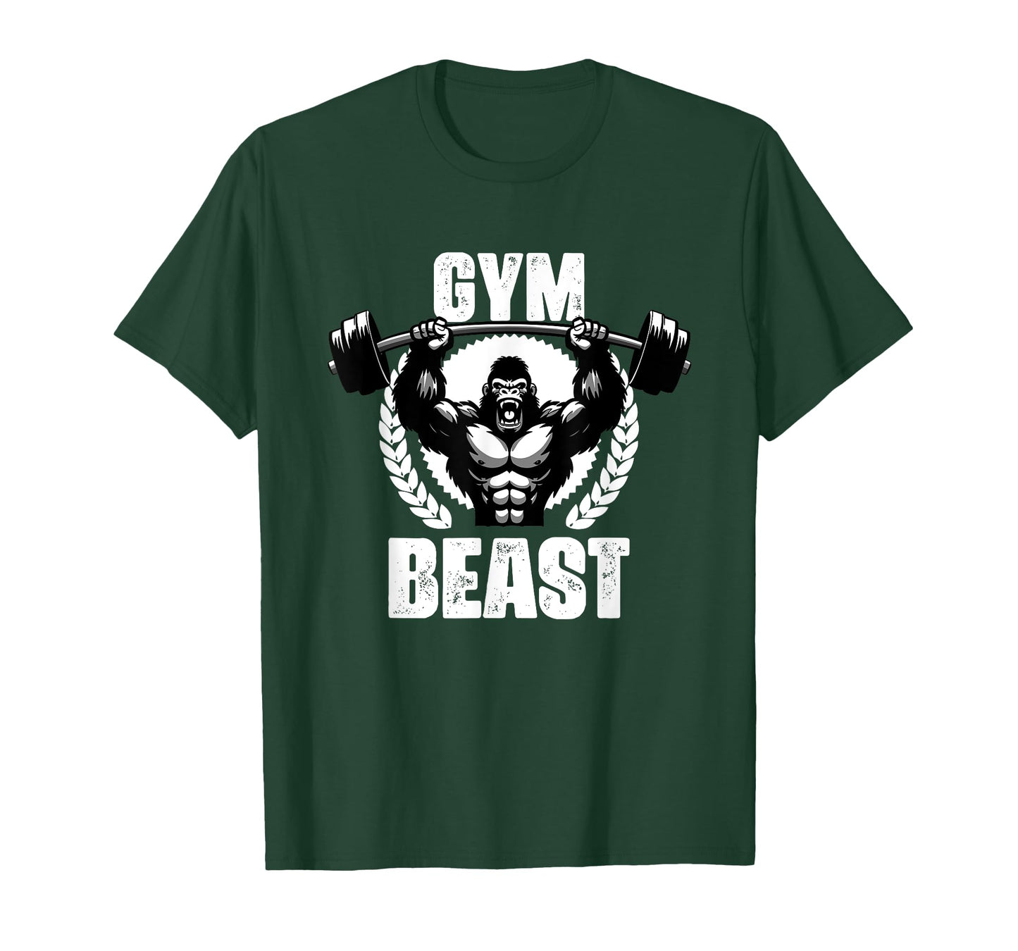 Gym Beast Gorilla Weightlift Workouts Gym Quotes Gym Fitness T-Shirt
