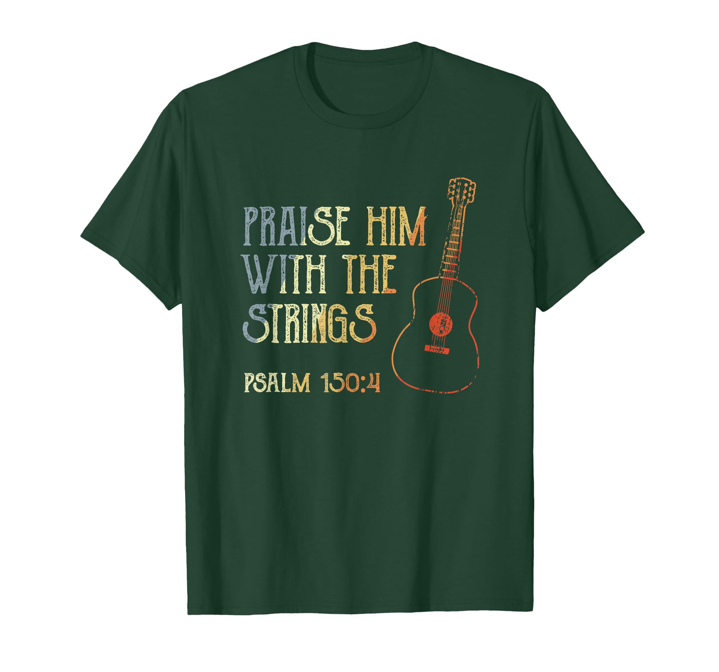Guitarist Christian Music Guitar Player Bible Verse T-Shirt