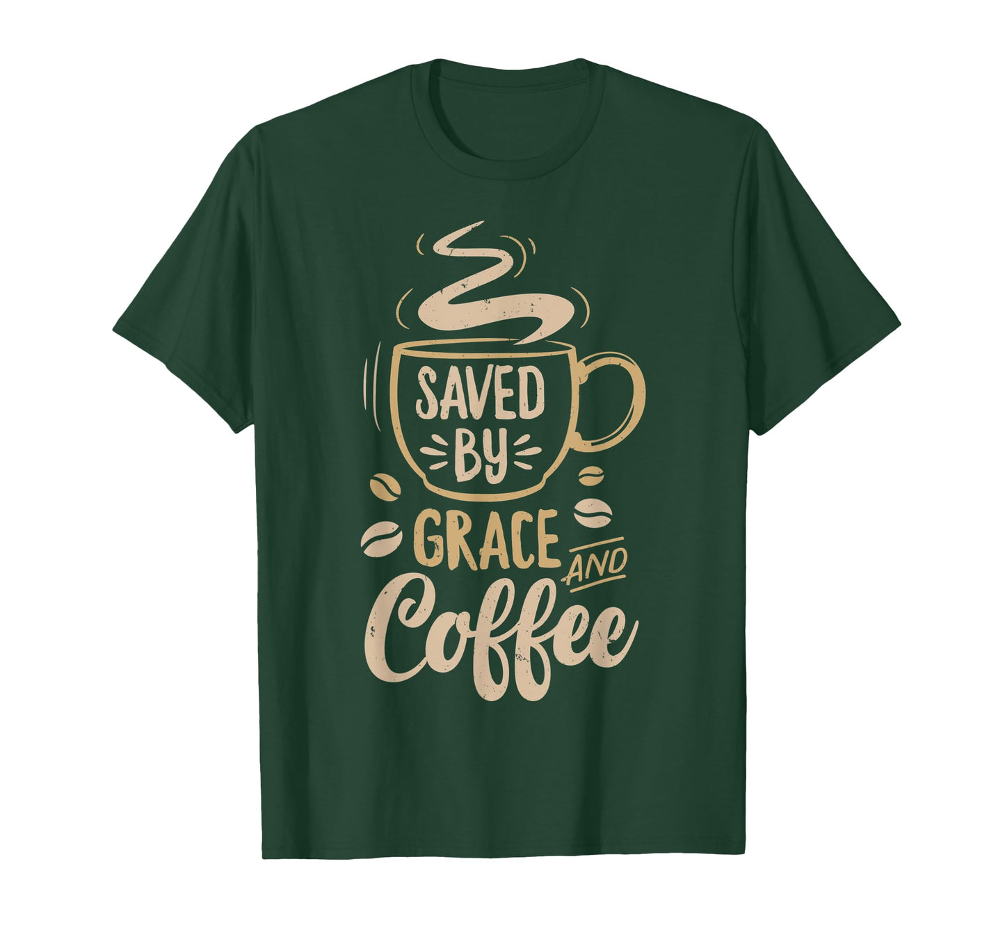 Saved By Grace And Coffee T shirt Christian Women Funny Gift T-Shirt