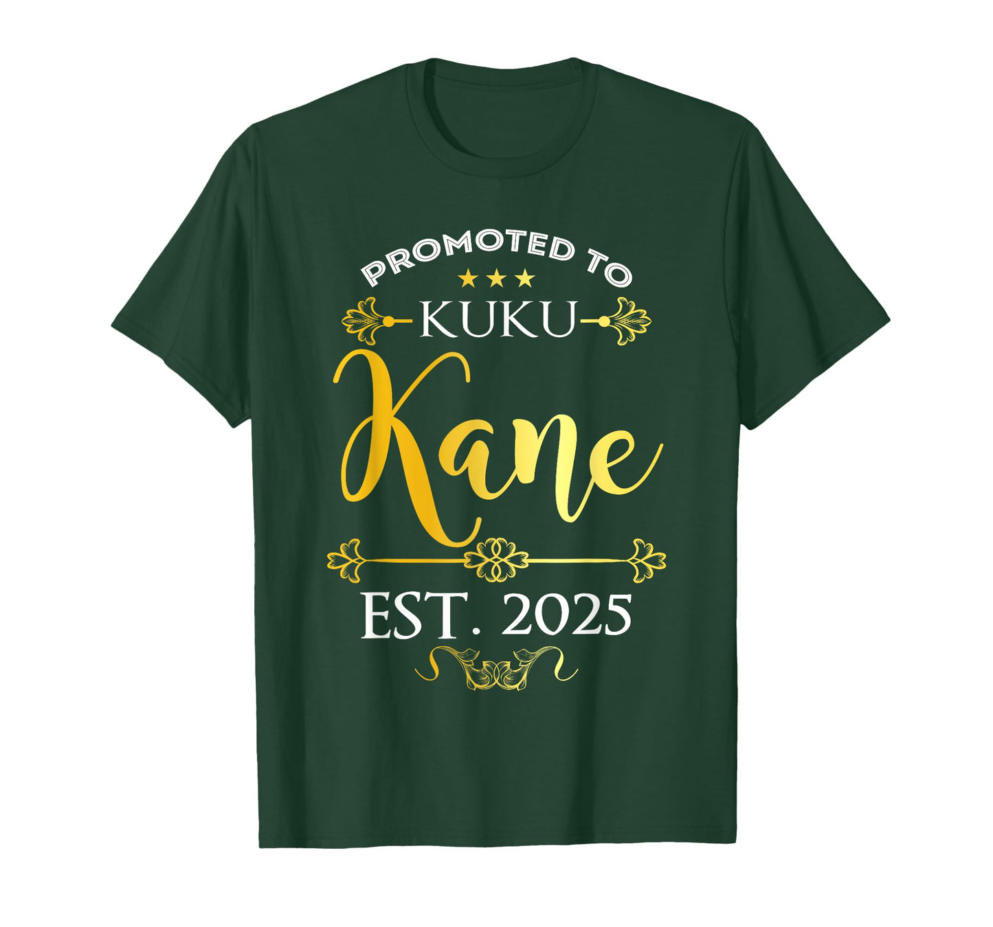 Promoted to Kuku Kane Est 2025 Decor New Grandpa Announce T-Shirt