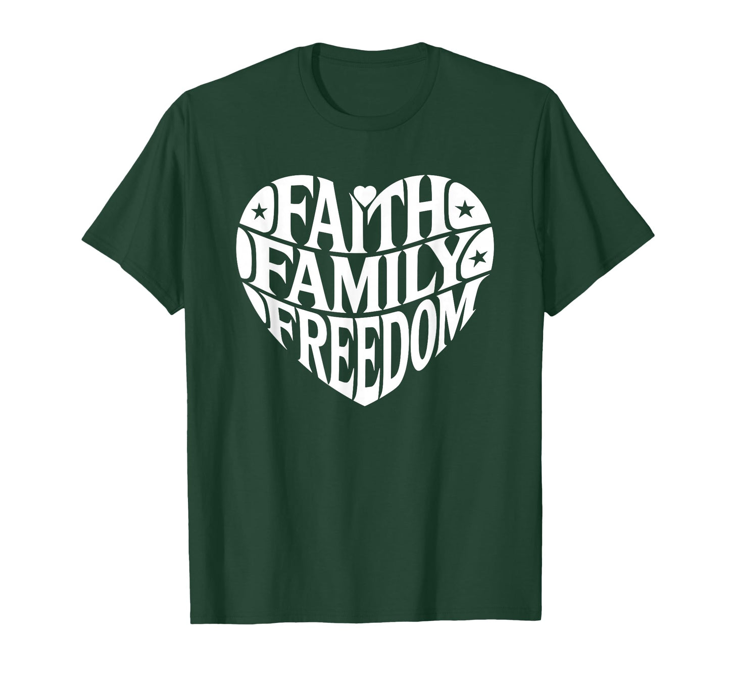 Faith Family Freedom Heart T-Shirt