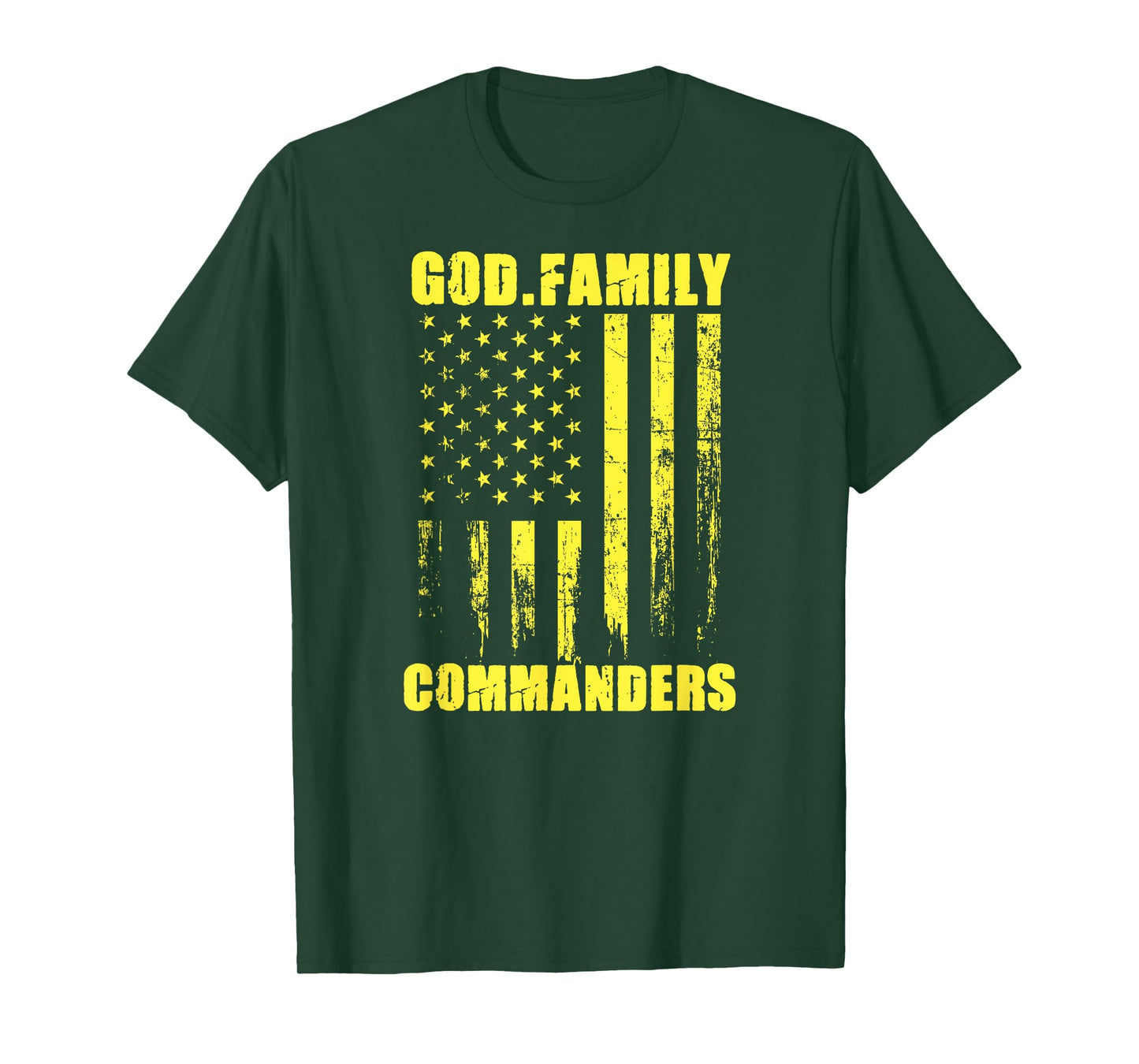 Washington County Commanders God. Family. Vintage USA Flag T-Shirt