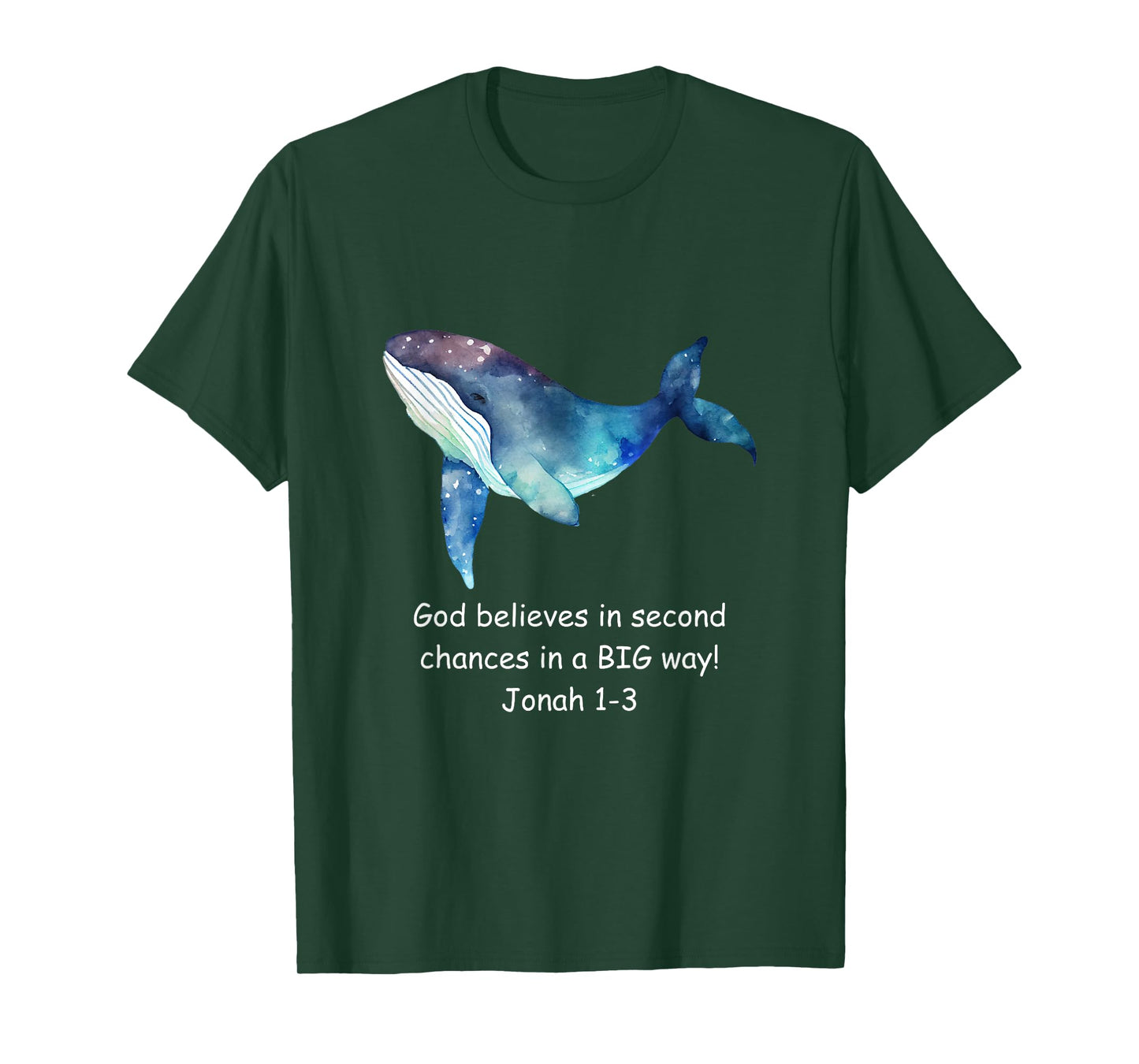Bible Verse Jonah Whale Fish Christian Religious Motivating T-Shirt