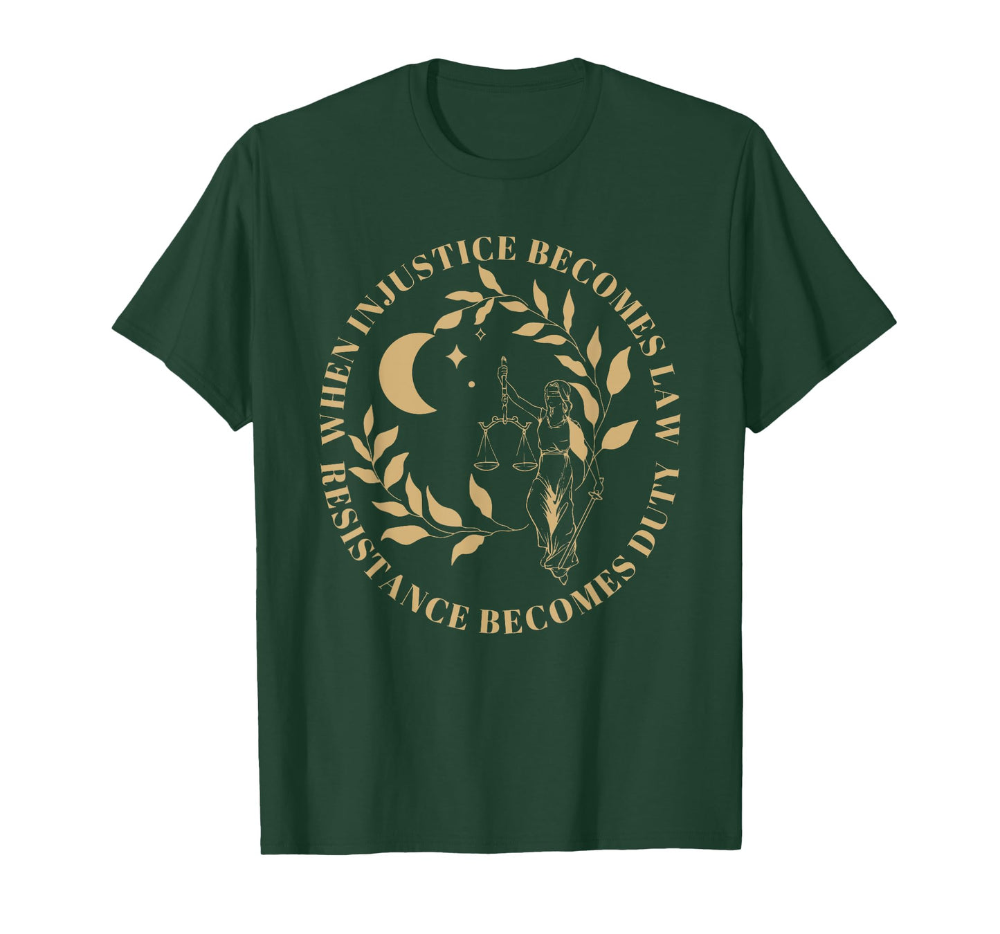 When Injustice Becomes Law Resistance Becomes Duty RBG Quote T-Shirt