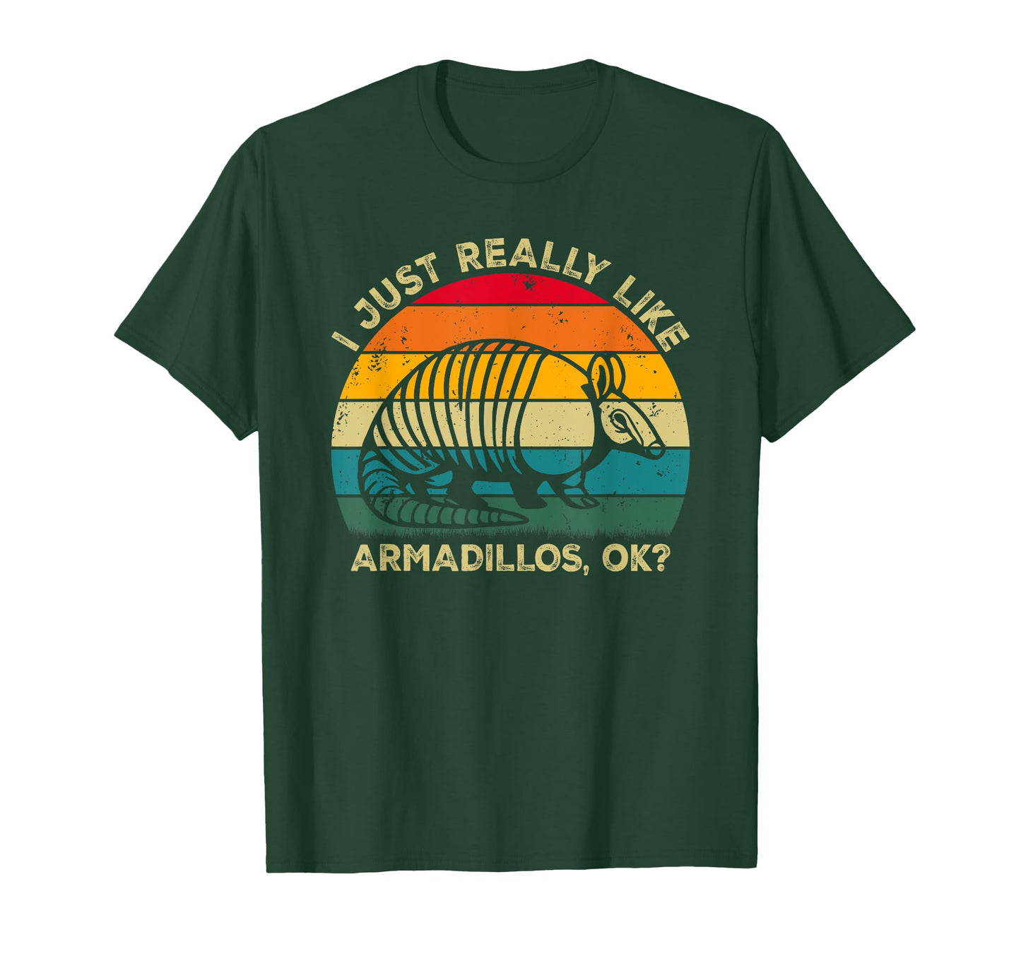I Just Really Like Armadillos, OK? Funny Armadillo Retro T-Shirt