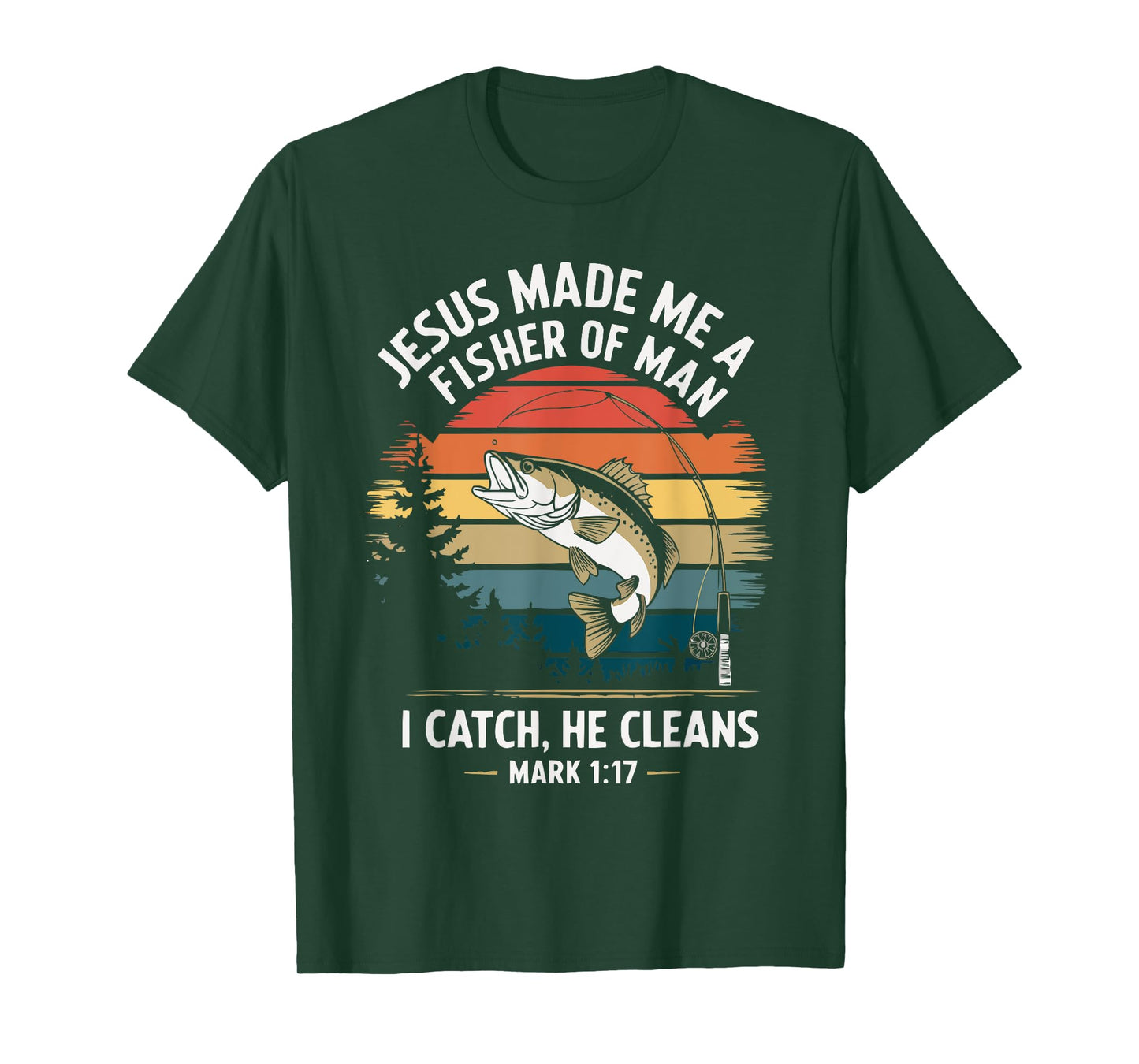 Fishing Jesus Christ Religion Christian Fisher Christianity T-Shirt