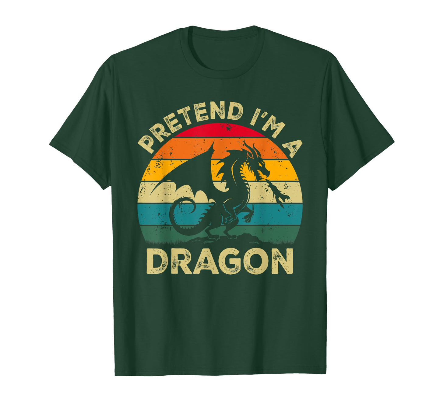 Pretend I'm A Dragon Lazy Halloween Costume T-Shirt