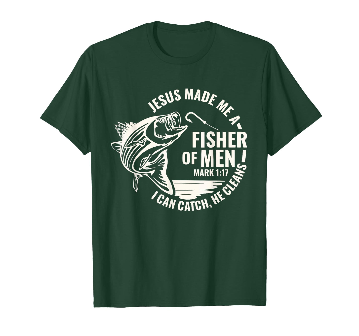 Men Fishing Fisherman Christian Father's Day T-Shirt
