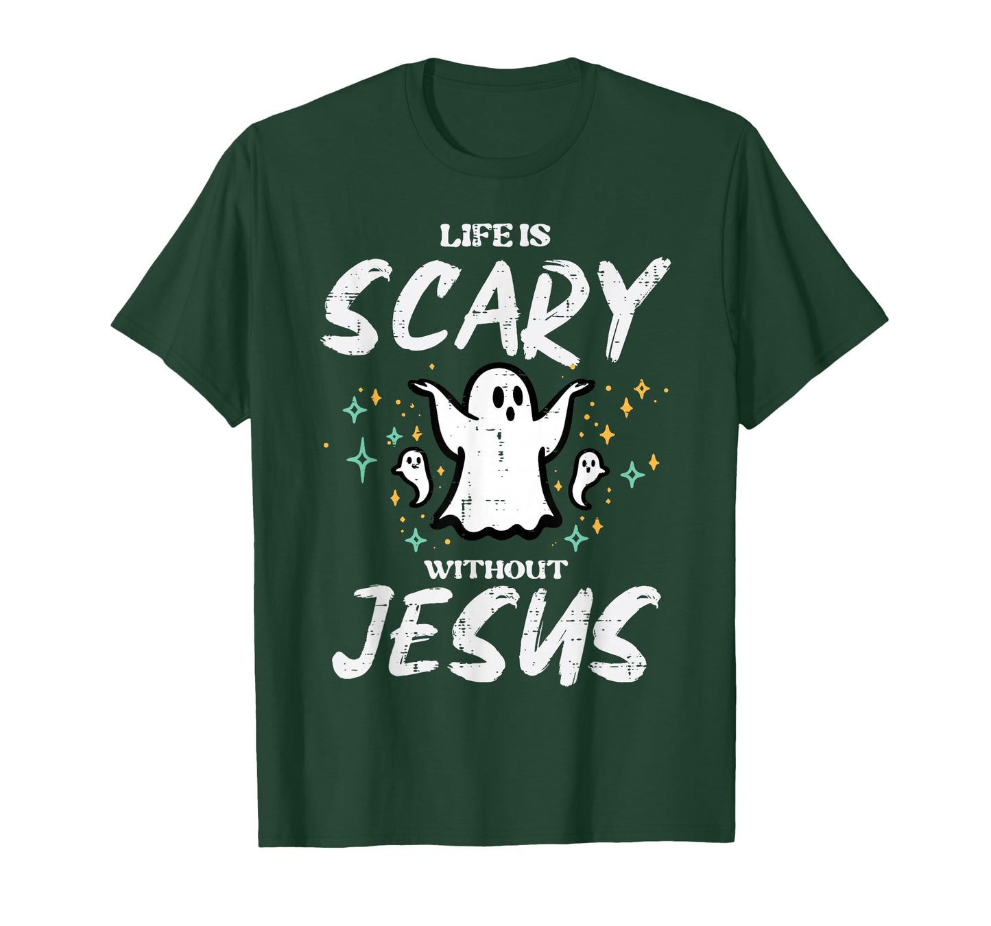 Halloween Life Scary Without Jesus Christian Costume Women T-Shirt