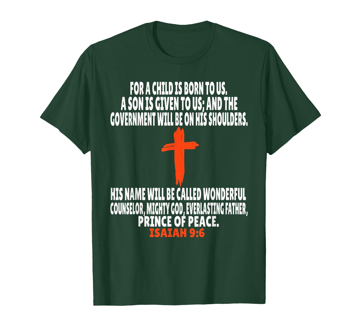 Isaiah 9:6 Bible Verses Scripture T-Shirt