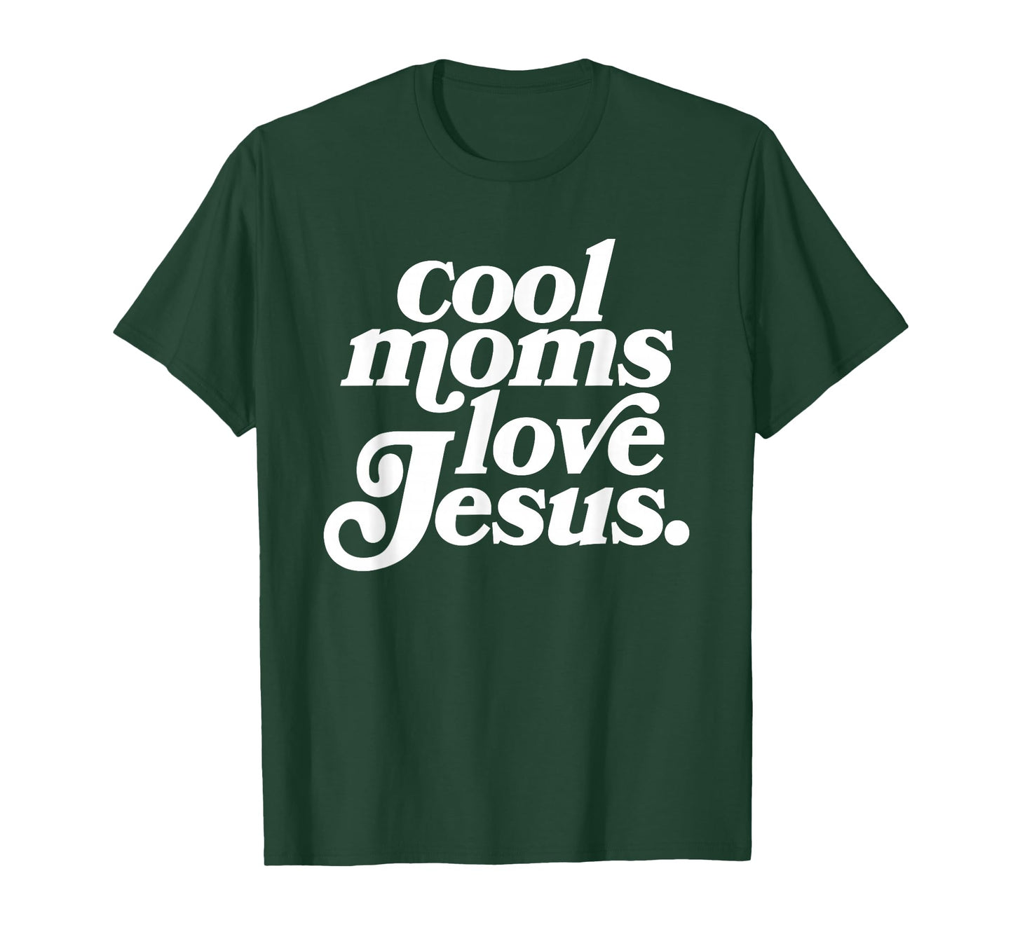 Cool Moms Love Jesus, Retro Christian Mom, Funny Mothers Day T-Shirt