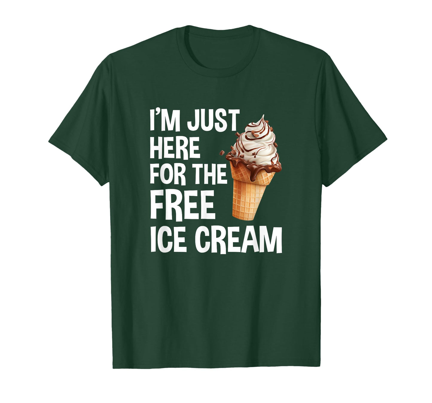 I'm Just Here For The Free Ice Cream Funny Cruise 2025 T-Shirt