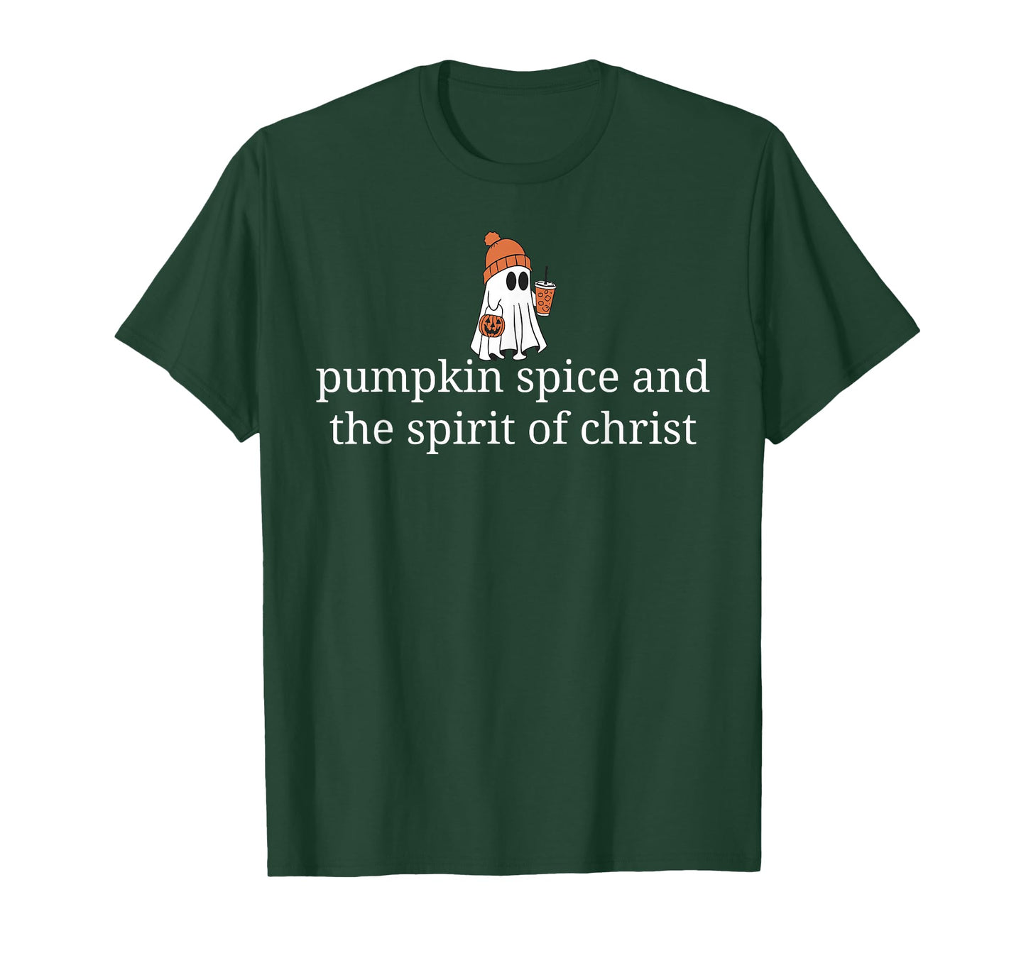 Christian Halloween Ghost Coffee Pumpkin Spice Jesus Christ T-Shirt