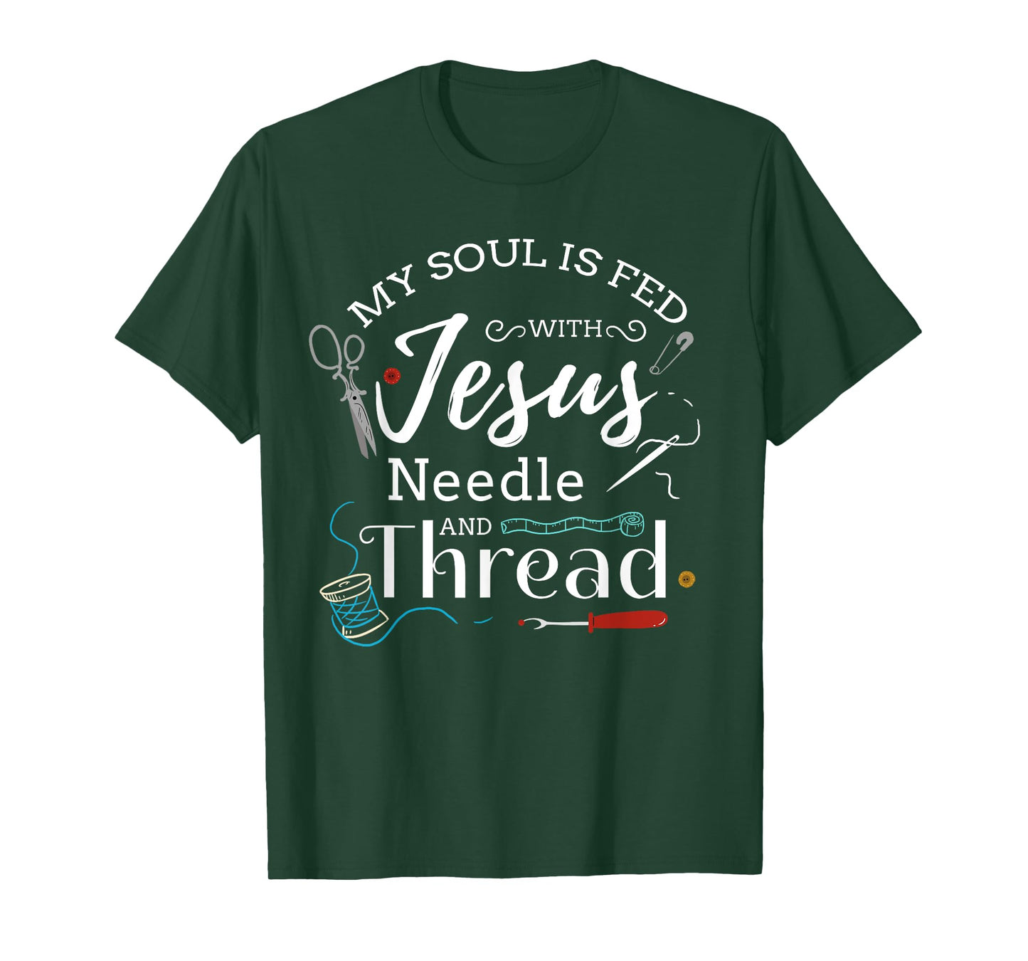 Sewing Jesus Shirt Quilting Needle Christian T-Shirt T-Shirt