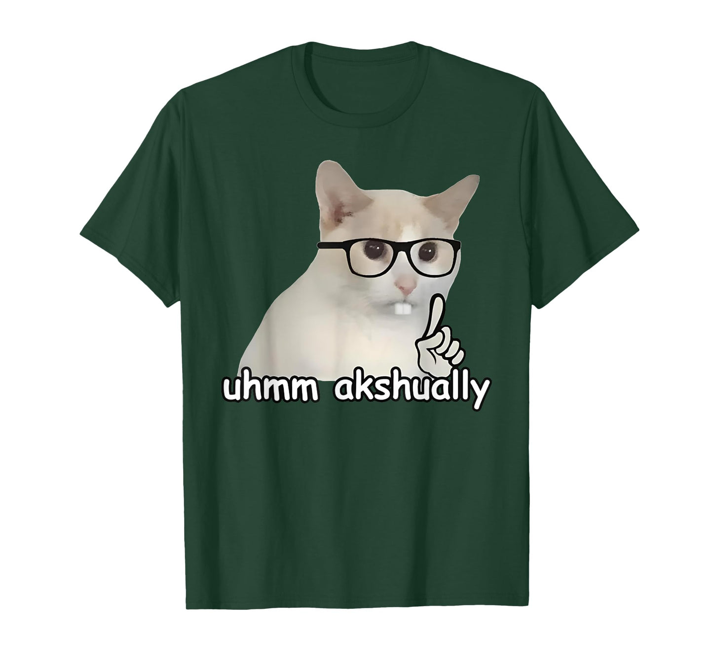 Well Erm Actually Funny Cat Nerd Geek Brainrot Internet Meme T-Shirt