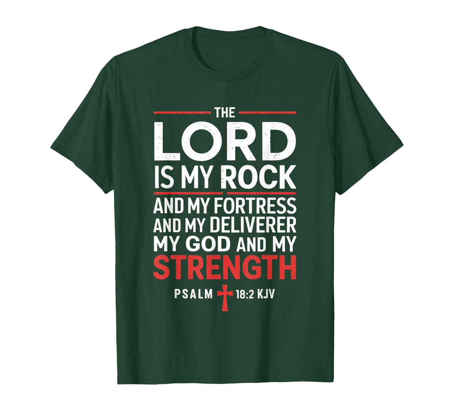 Lord Is My Rock Gospel Christian Pray Faith Bible Verse T-Shirt