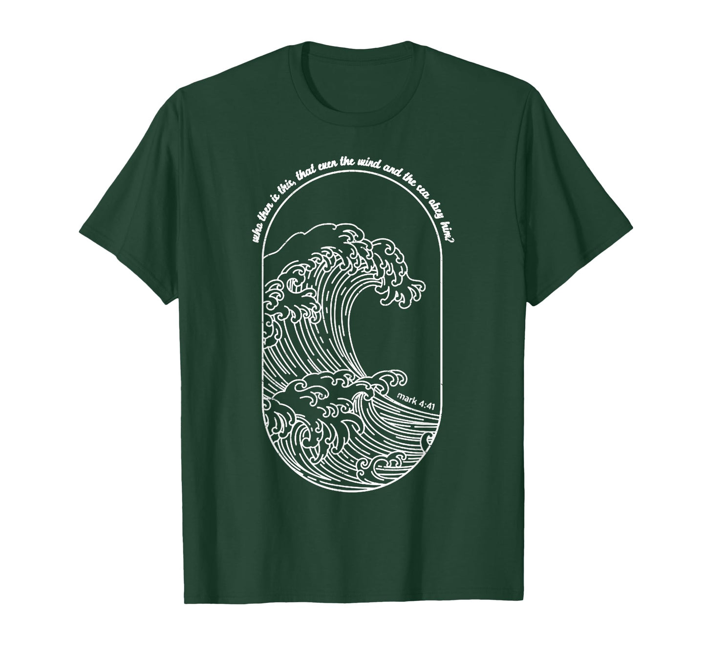 Vintage Wind and Waves Obey Christian Jesus Japanese Wave T-Shirt