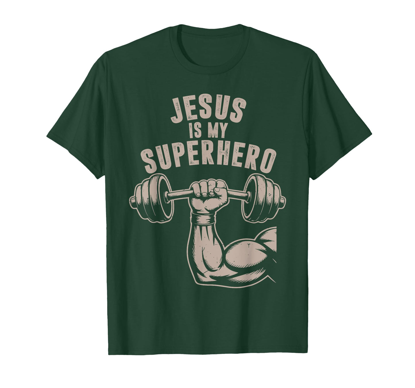 Jesus is My Superhero Funny Christian Workout Gym Men Women T-Shirt