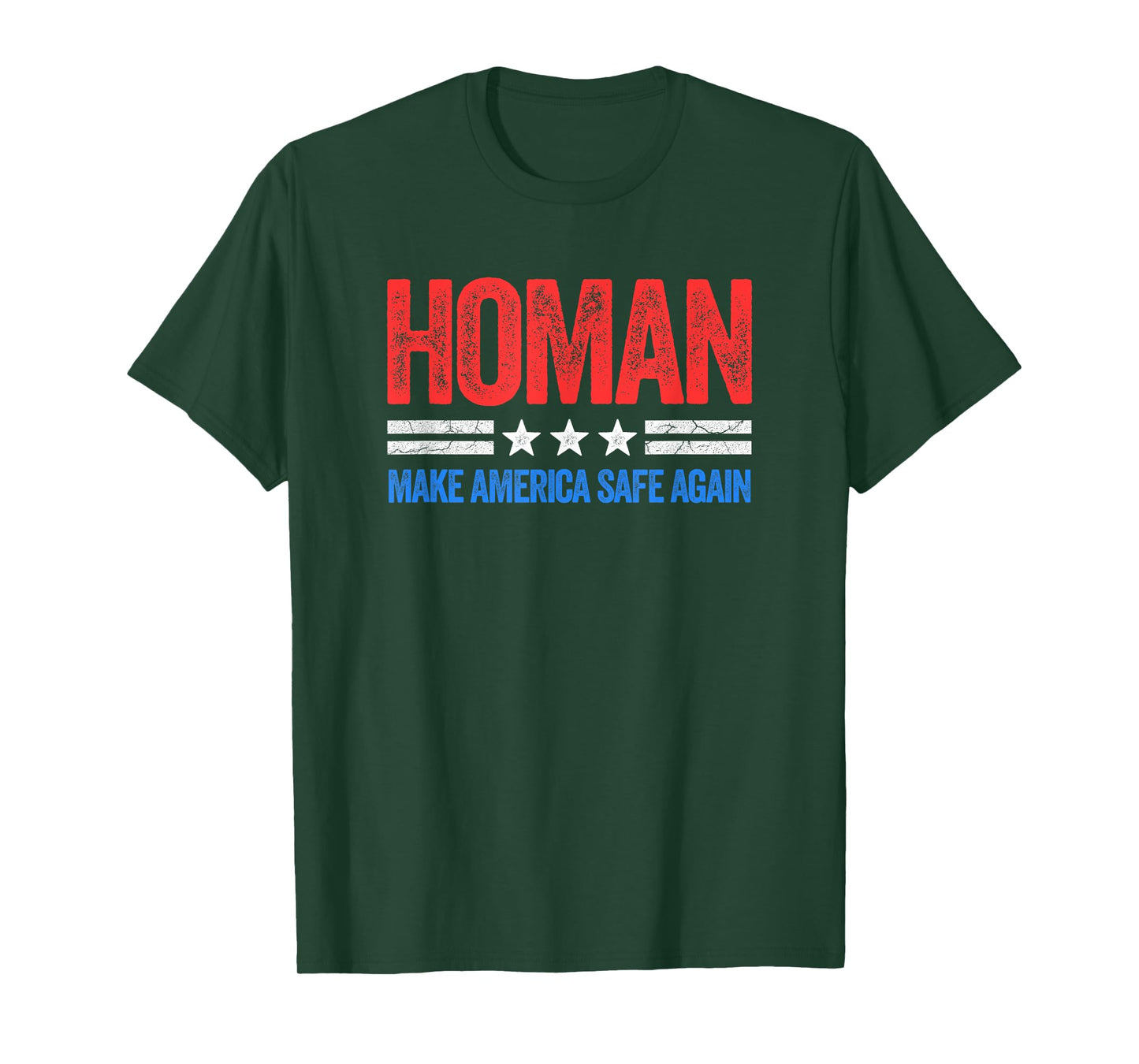Vintage Style USA Make America Safe Again Tom Homan Funny US Patriotic Party T-Shirt
