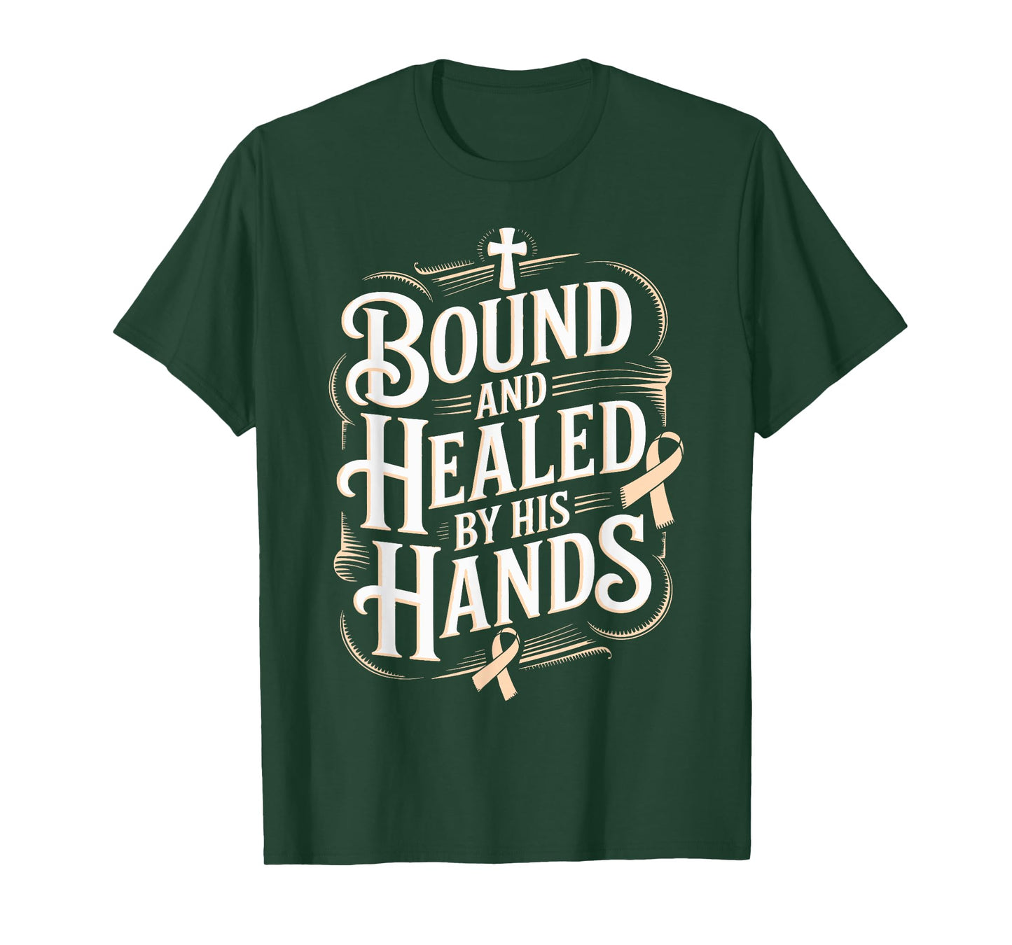 Healed By His Hands Uterine Cancer Awareness T-Shirt