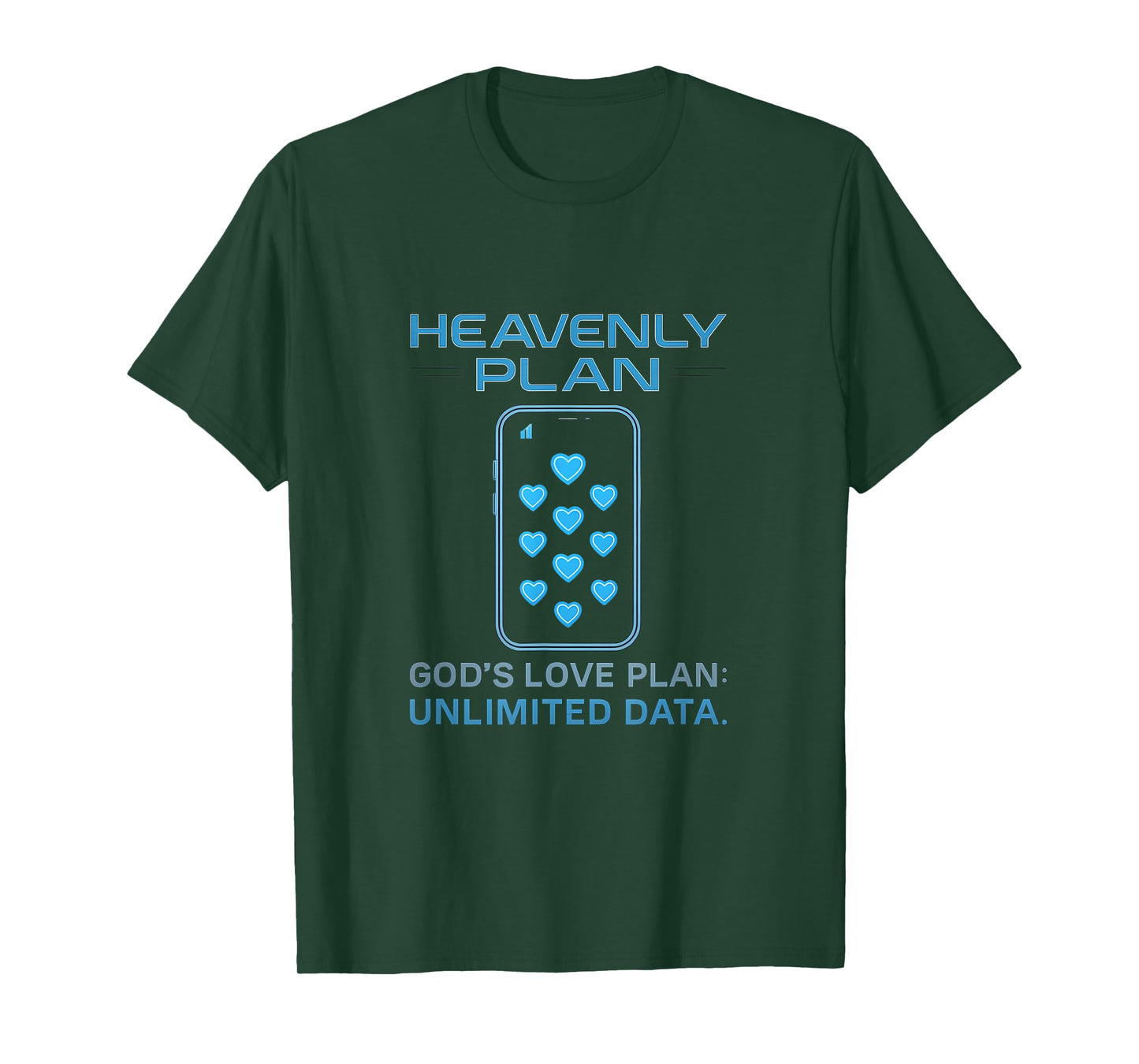 God's Love Plan Unlimited Data Christian Tech T-Shirt