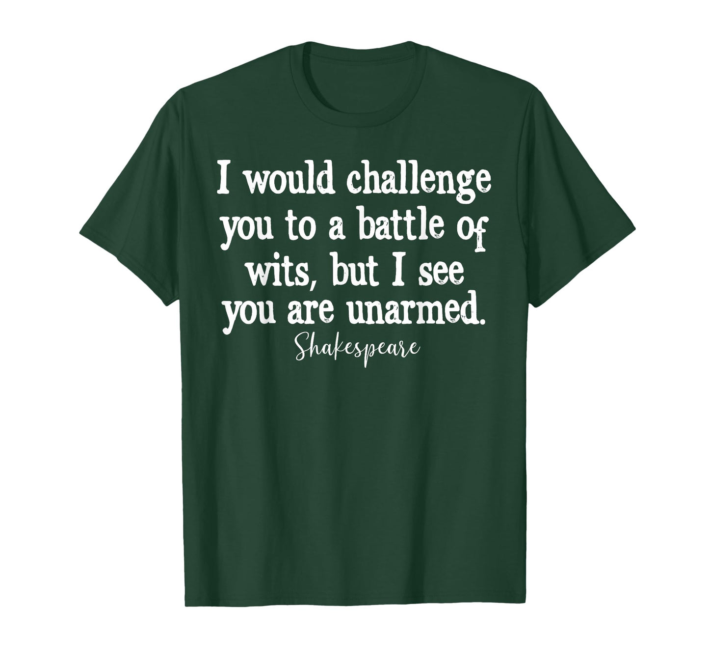 William Shakespeare Battle of Wits English Literature Quote T-Shirt
