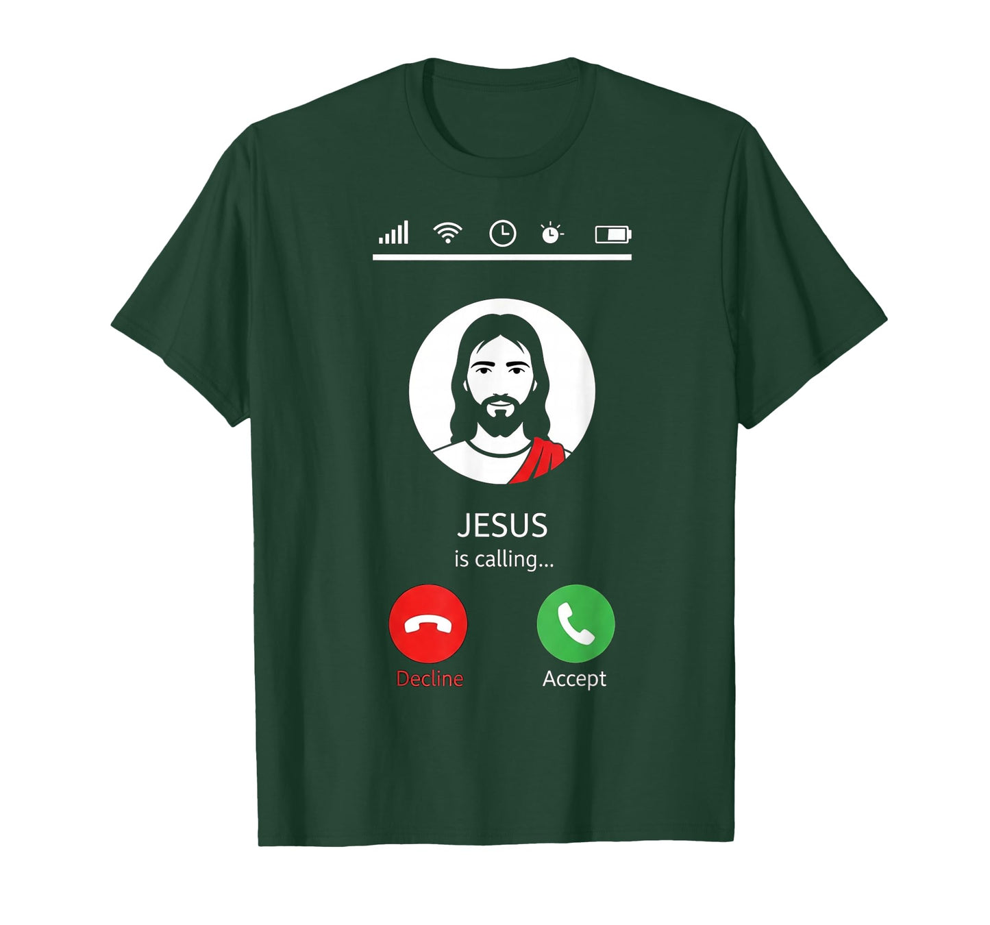 Funny Christian Humor Jesus Calling Accept or Decline Phone T-Shirt
