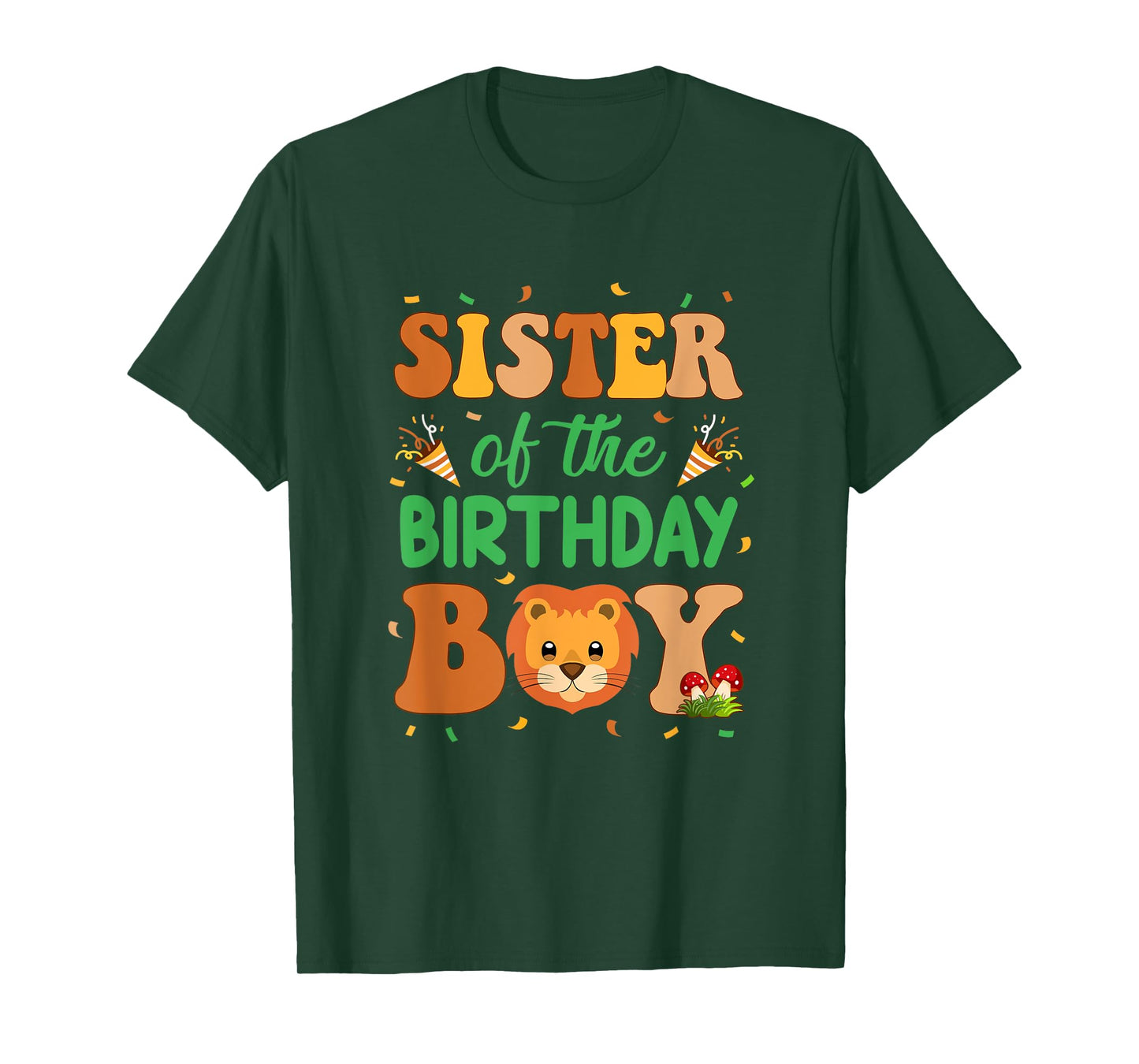 Sister Of The Birthday Boy Lion Family Party Decorations T-Shirt
