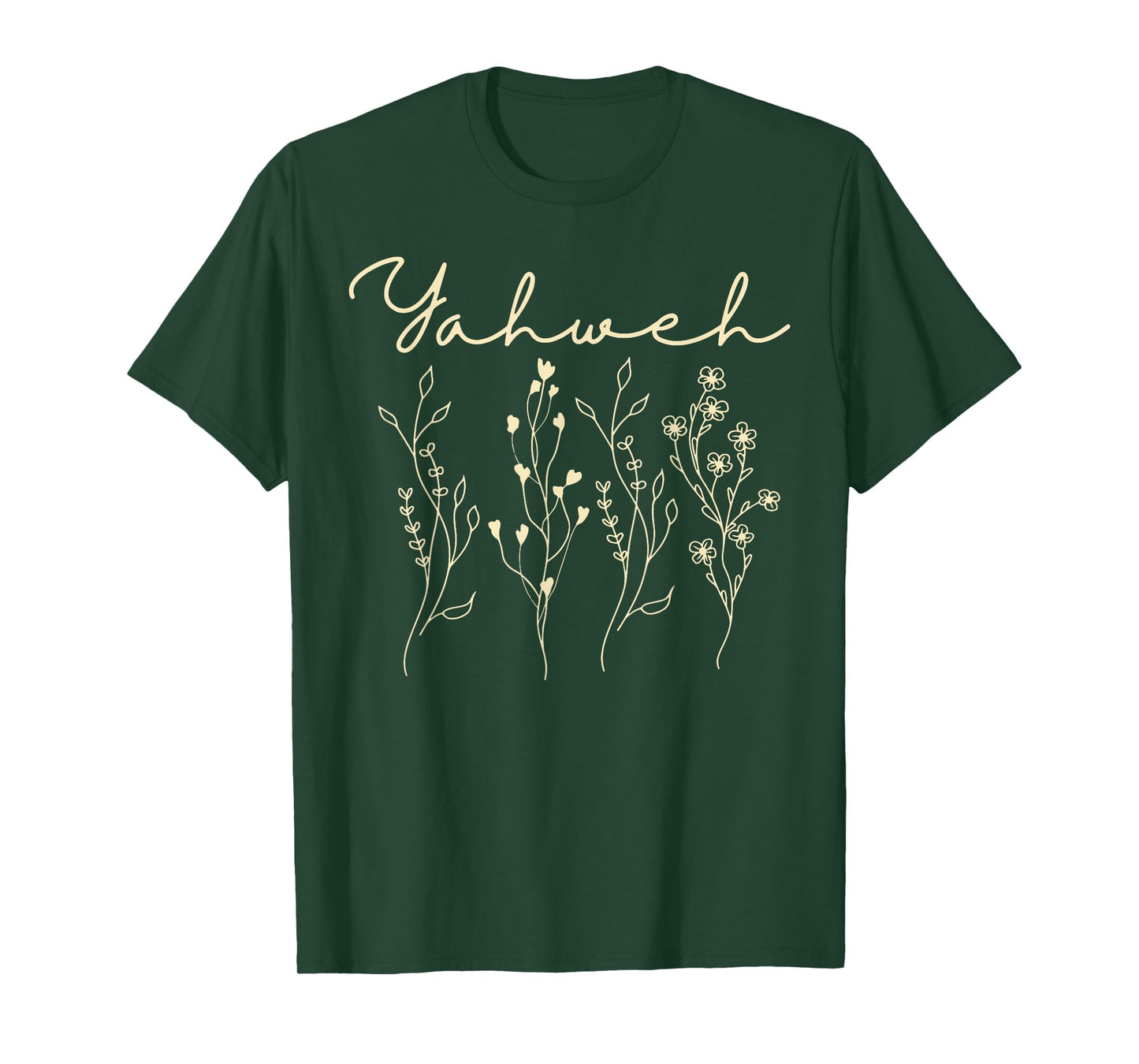 YAHWEH Wildflowers YHWH Christian Floral Bible Religious T-Shirt