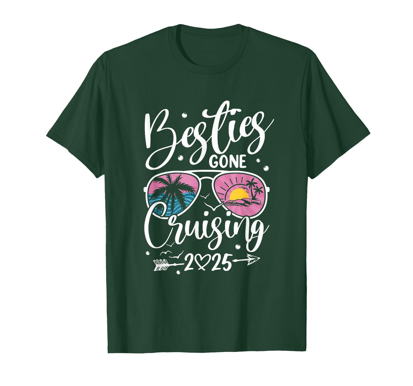Besties Gone Cruising 2025 Girls Matching Women Cruise T-Shirt